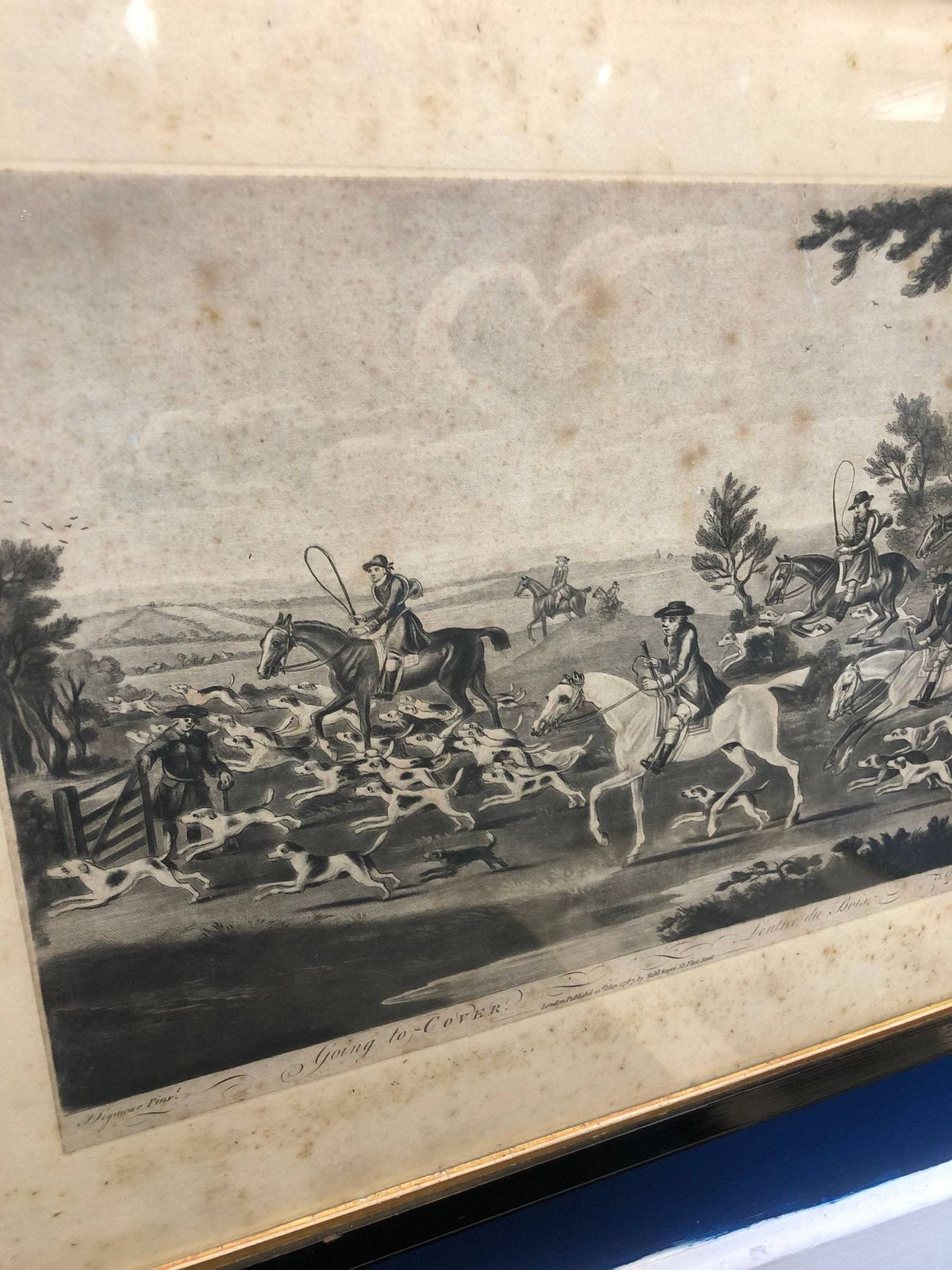 Antique Georgian Mezzotint Set Of 6 Hunting Prints Seymour Burford 1787 Rob Sayer In Black And Gold Frames Stunning photo 450.0