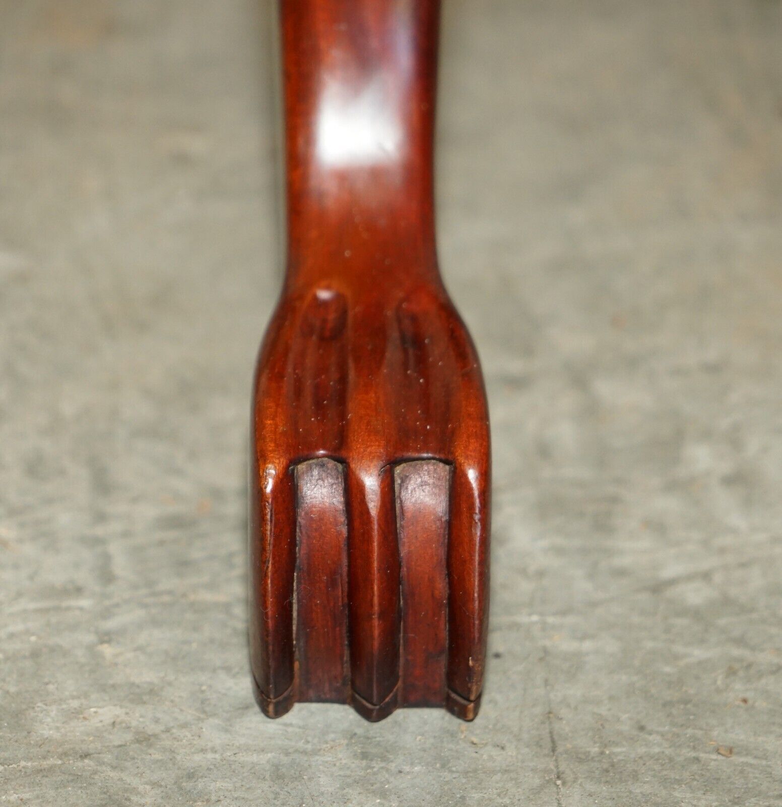 photo for sale Pair Of Fruitwood Vine Hand Carved Jardiniere Display Stands Claw & Ball Feet