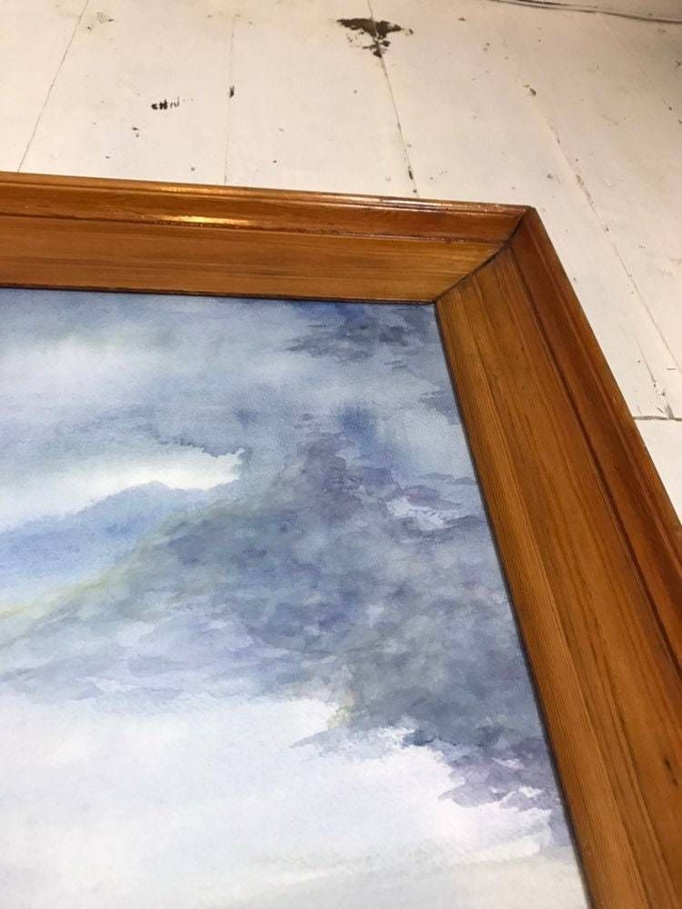 Jan Wasilewski   Polish Artist Watercolour Painting Absolutely Fine Example   Sailing Clipper Ship Stormy Seas   Huge Large Pine Frame photo for sale