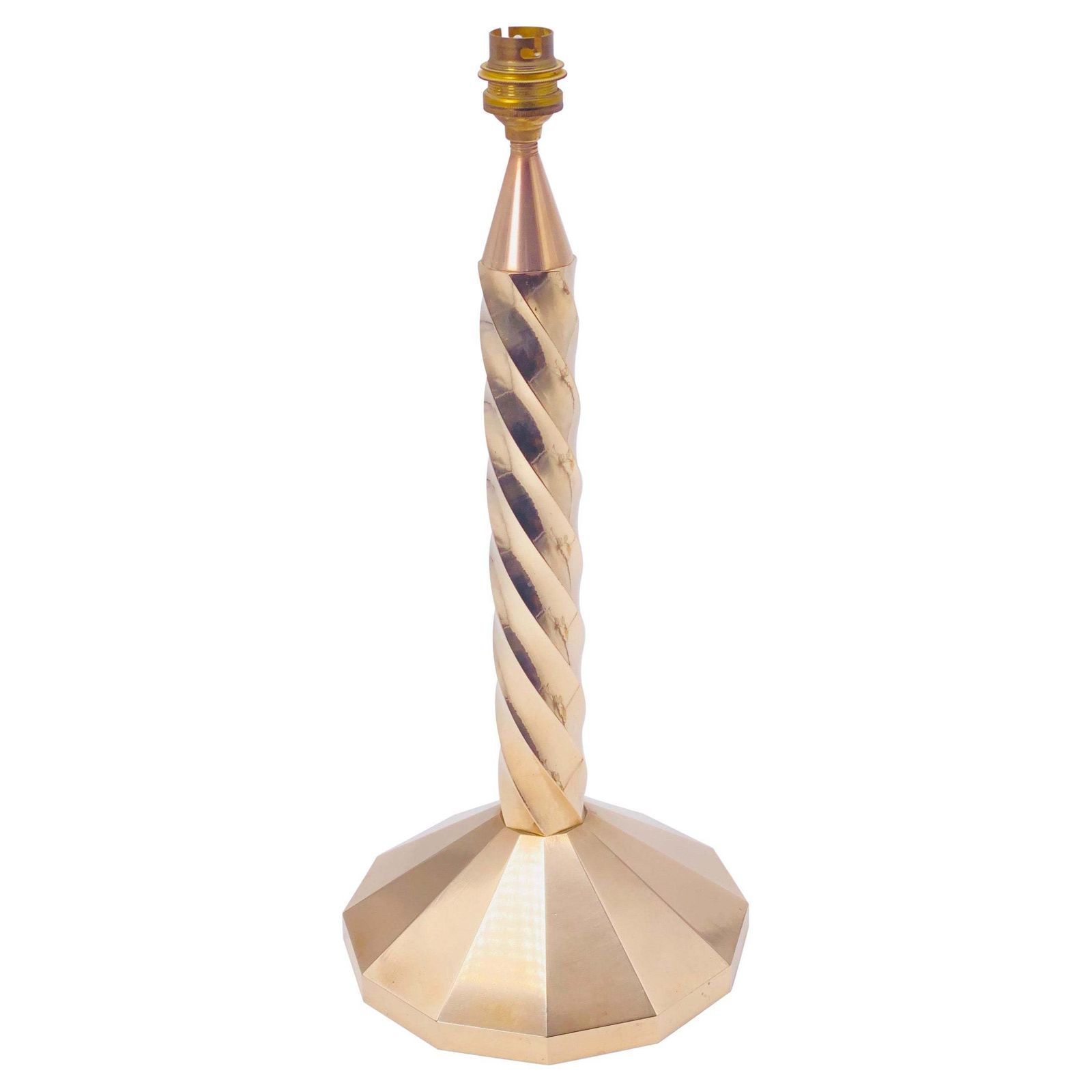 Art Deco Table Lamp, In Gold Coloured Brass, Circa 1940, France