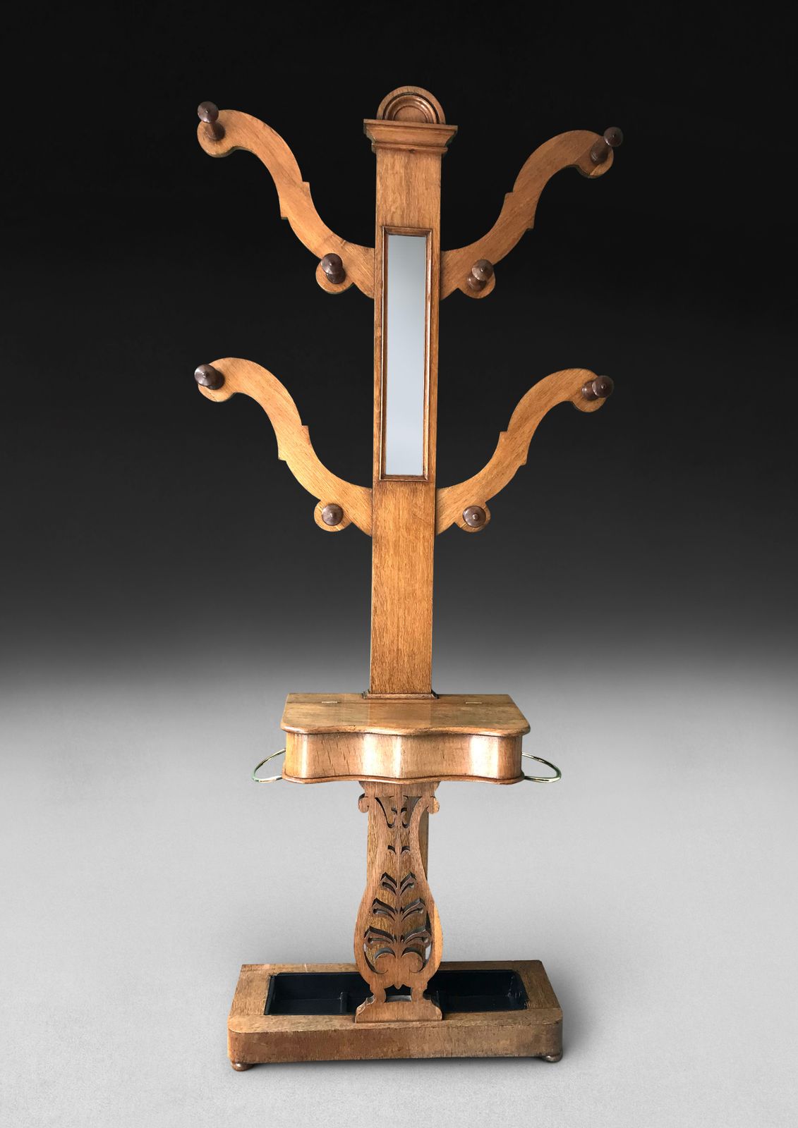 Victorian Oak Hall Stand, 1800s photo furniture