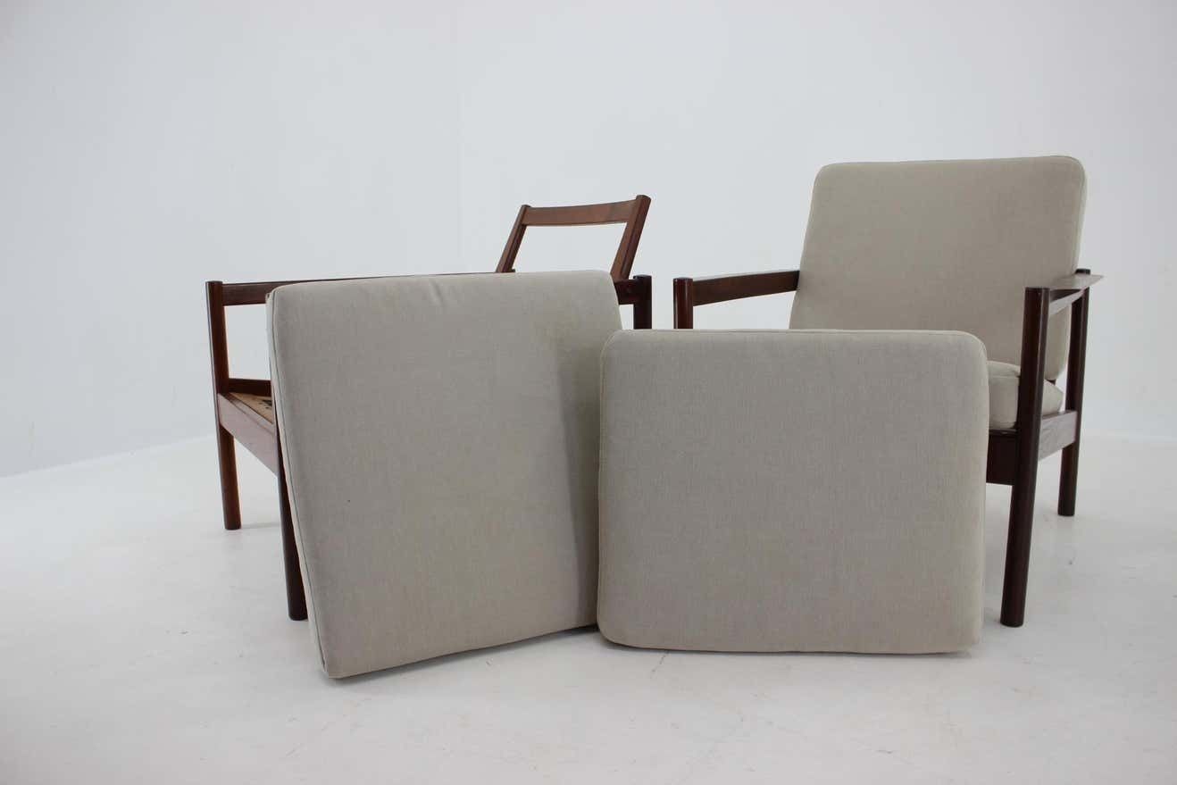 1960s Kai Kristiansen Model Kk161 Pair Of Teak Armchairs For Magnus, Denmark photo buy