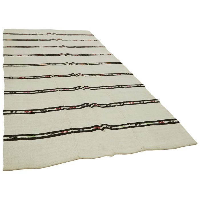 Turkish Beige Hemp Kilim Rug 192 X 376 Cm photo furniture