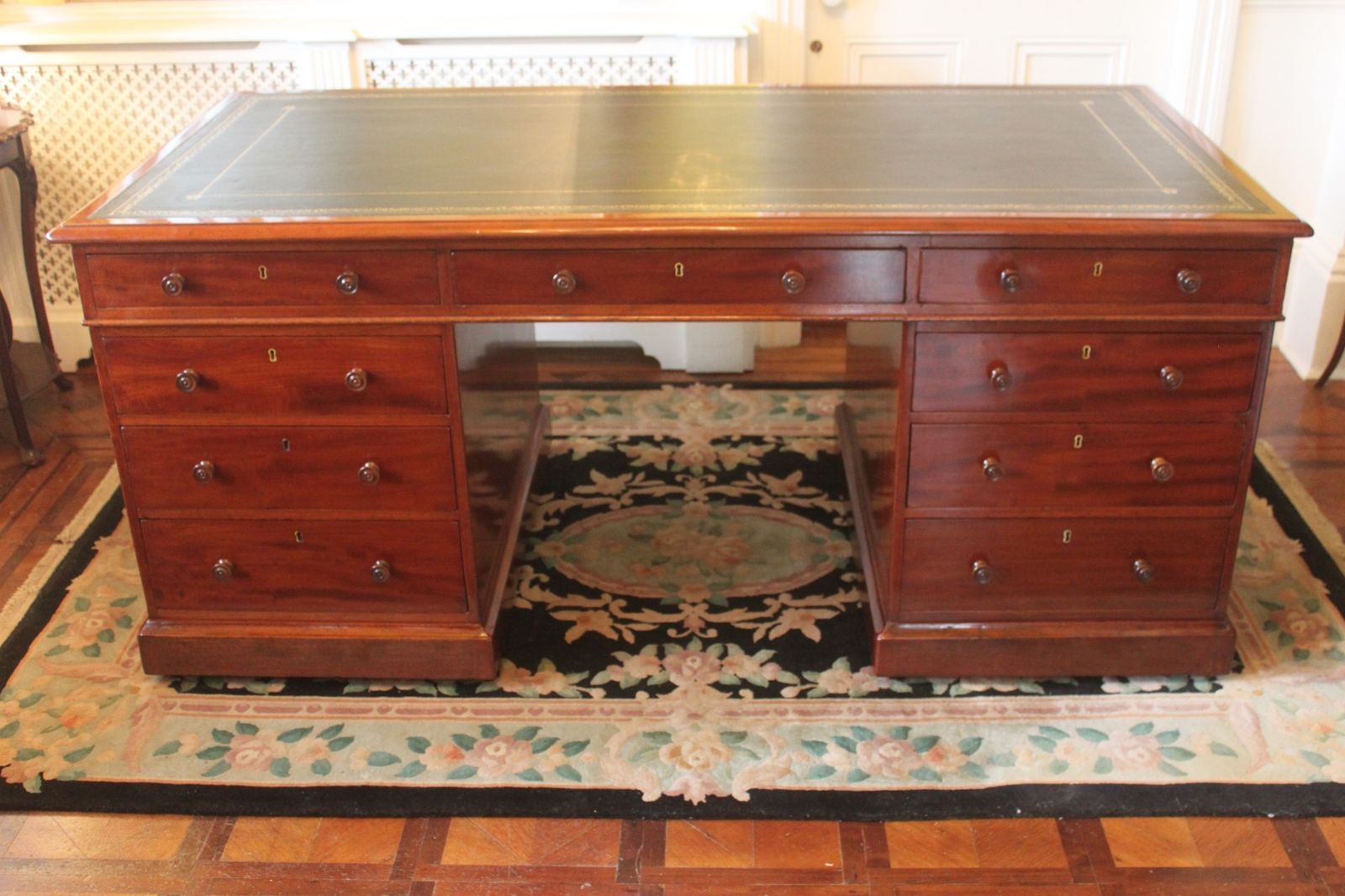 An Unusually Large Early 19th Century Pedestal Desk