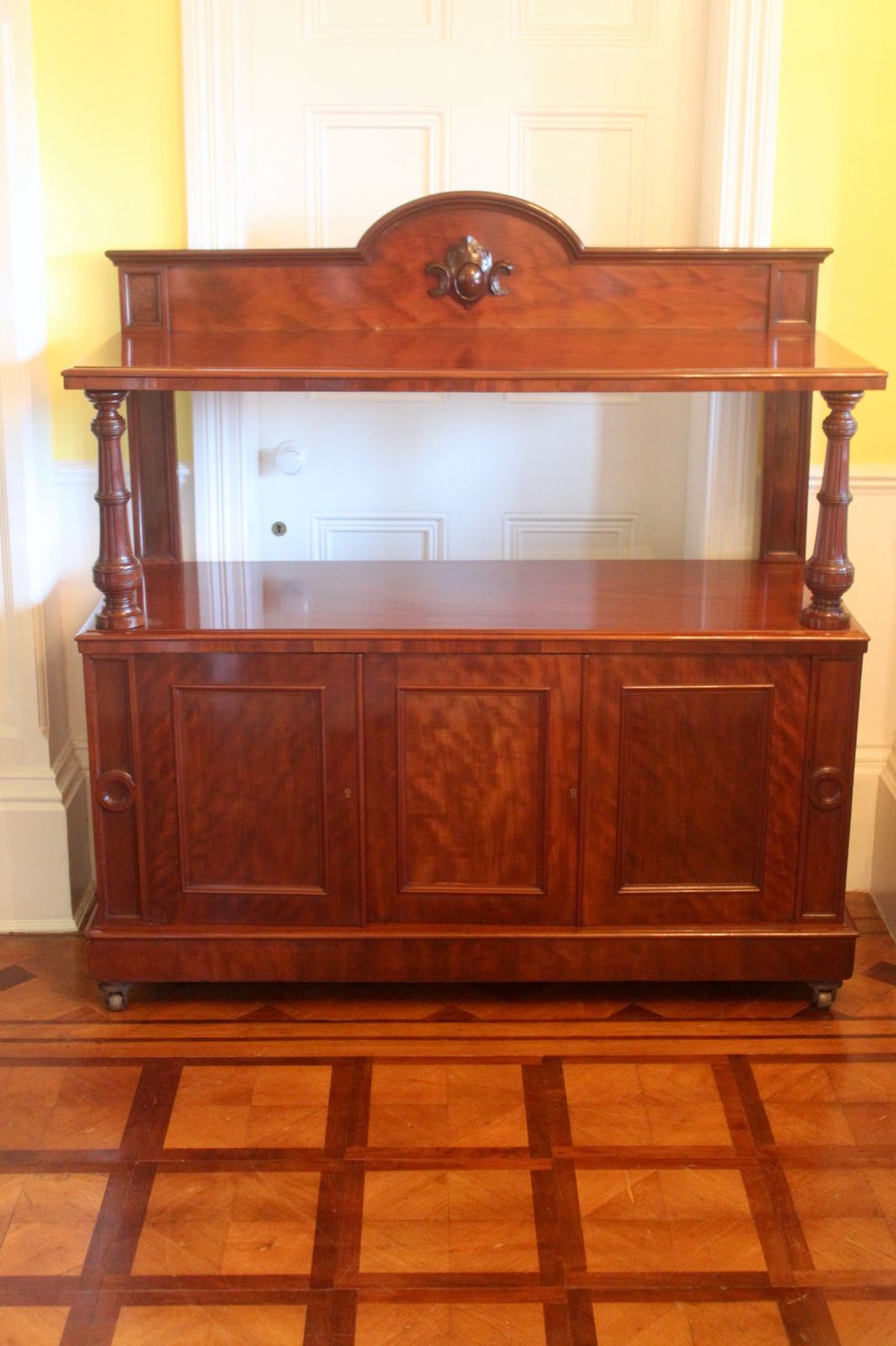 Victorian Mahogany Buffet Sideboard By James Shoolbred & Co., Tottenham Court Road, London.