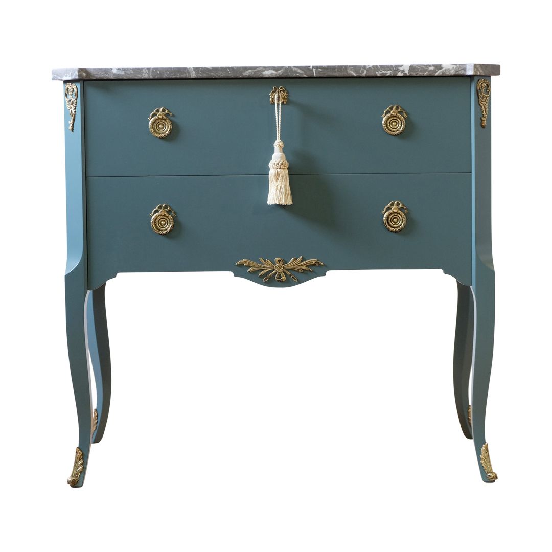 Gustavian Style Commode With Green Finish