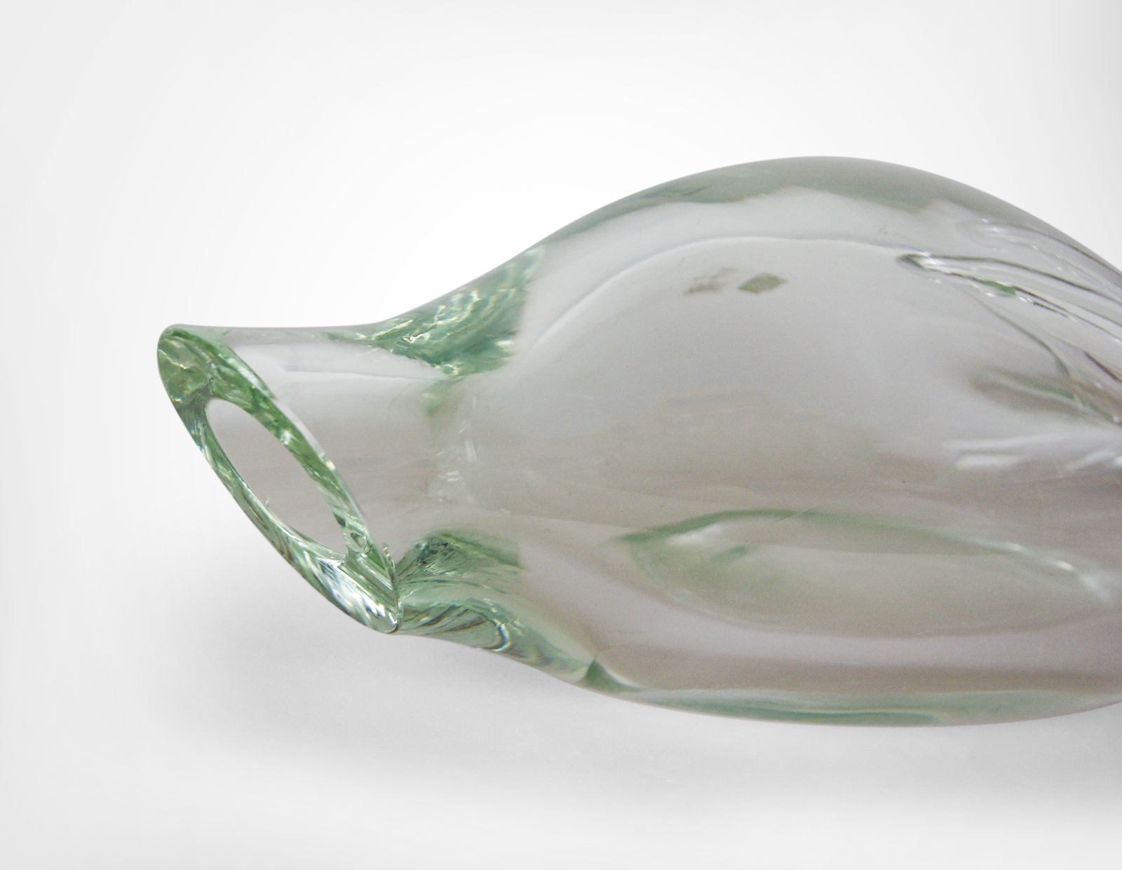 Art Licio Zanetti Murano Large Swan Sculpture In Clear Glass 4.65kg Labeled photo
