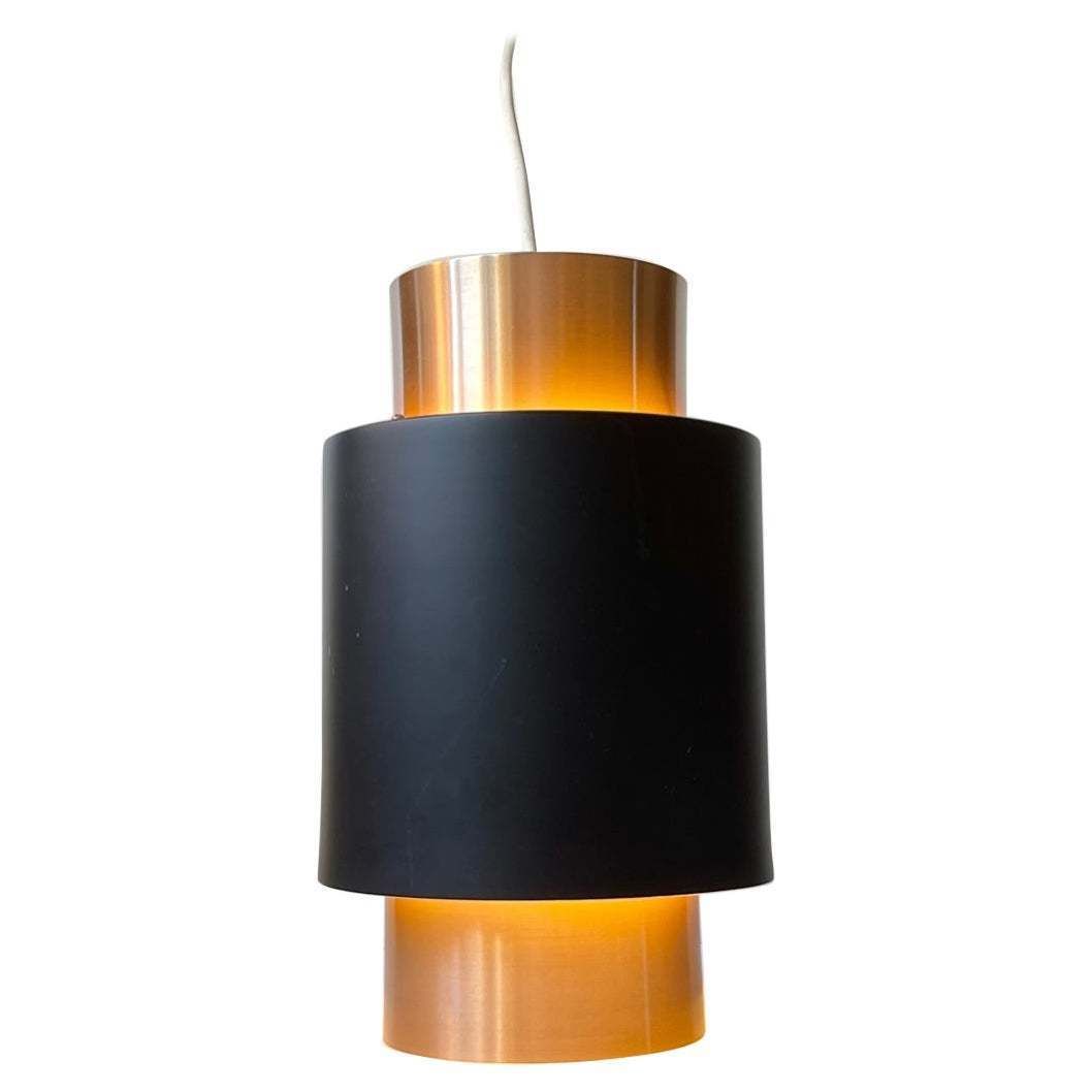 Jo Hammerborg Tunika Copper Pendant Lamp For Fog & Mørup, Danish 1960s