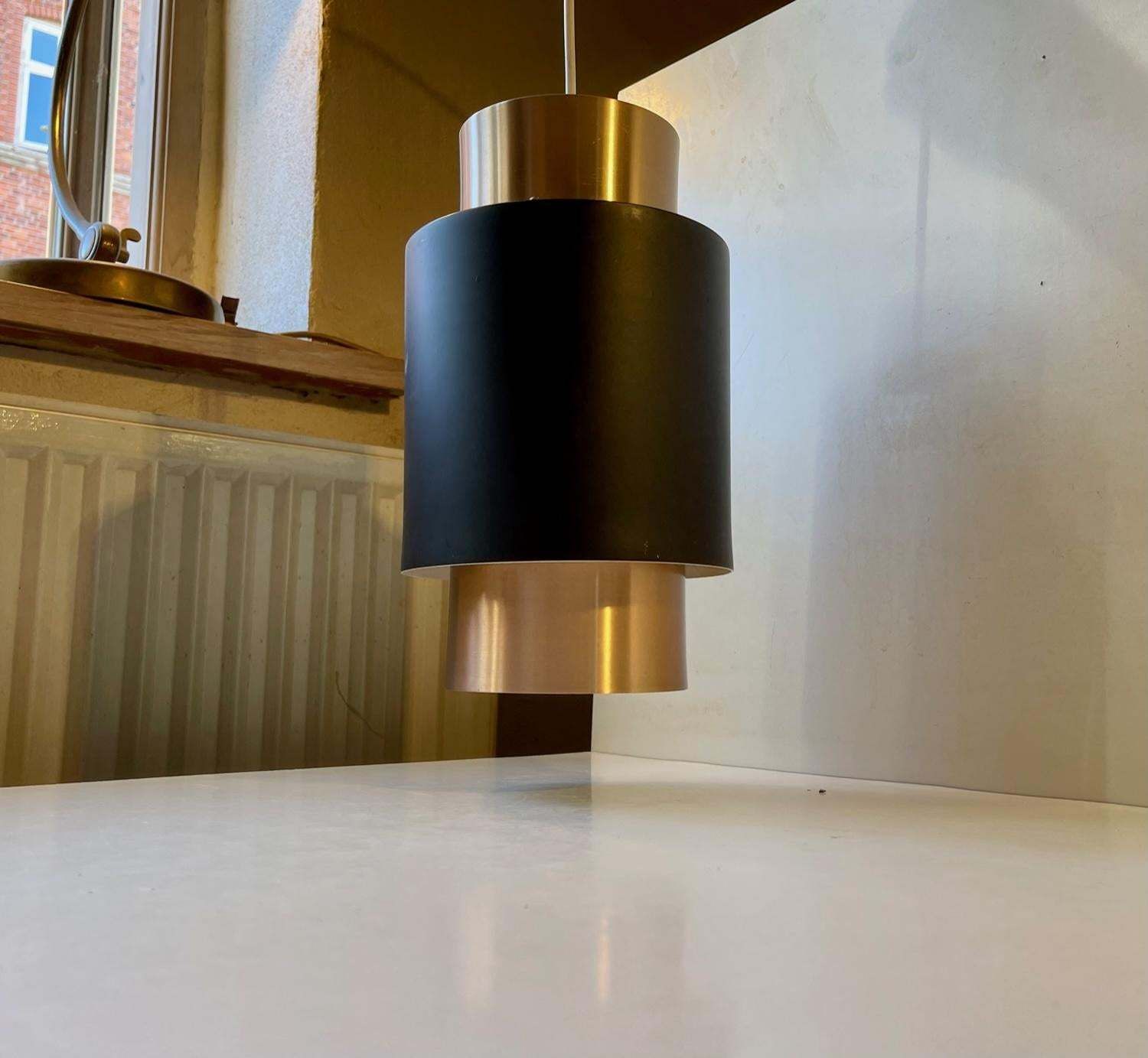 Jo Hammerborg Tunika Copper Pendant Lamp For Fog & Mørup, Danish 1960s photo 703.0