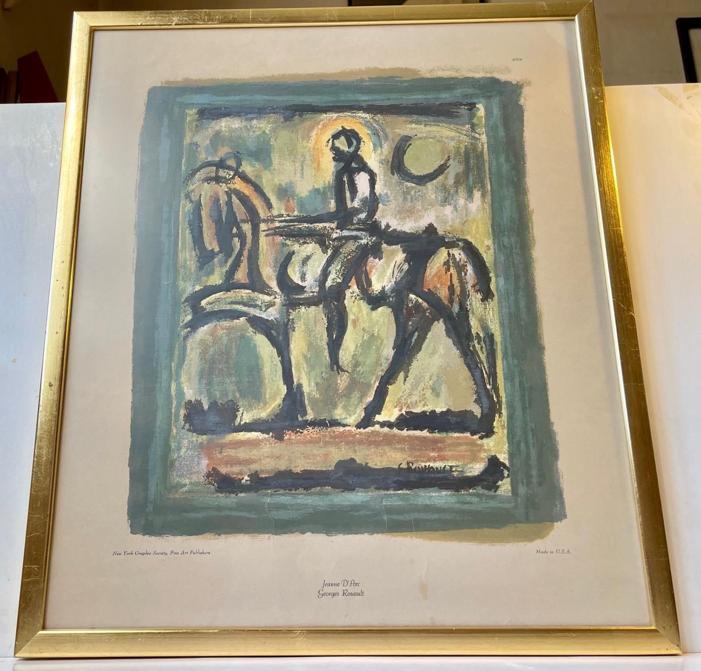 Jeanne D' Arc By Georges Rouault Lithographic Color Print, 1940s New York photo furniture