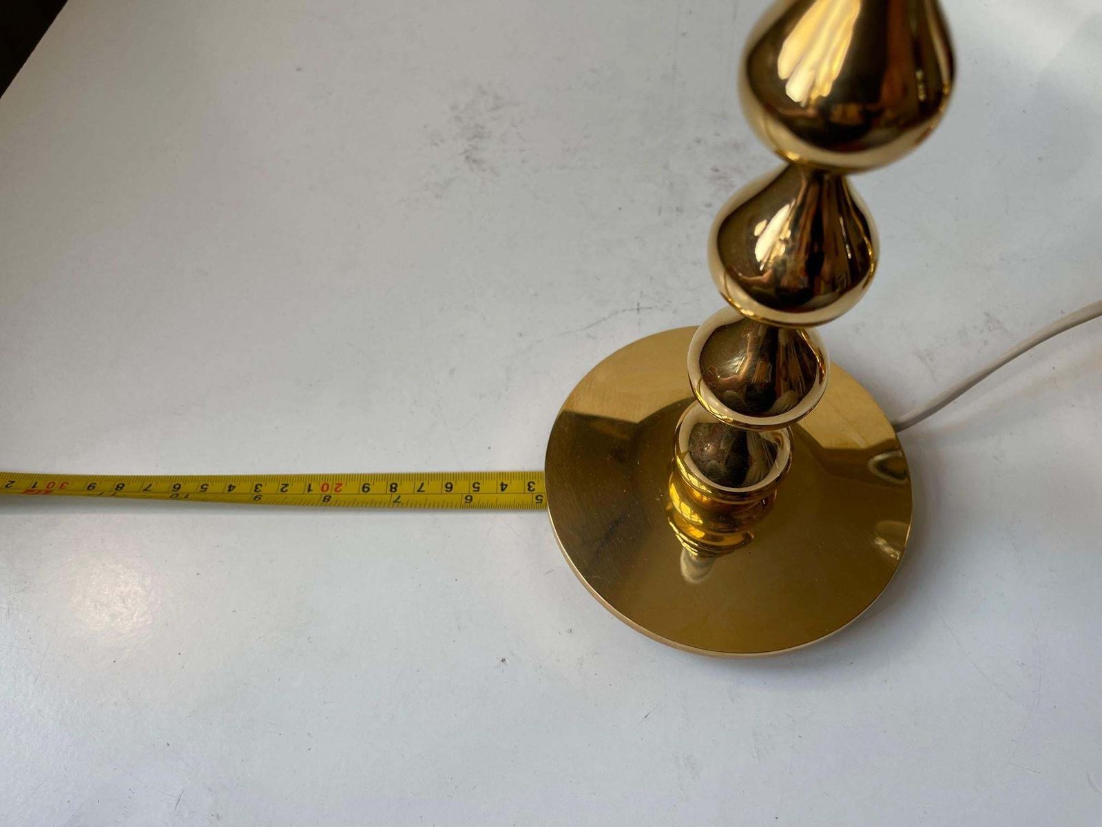 Scandinavian 24 Carat Gold Plated Teardrop Table Lamps By Hugo Asmussen, 1970s photo vinterior