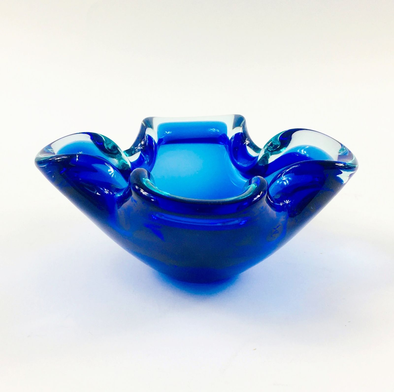 Sommerso Murano Glass Ashtray, Italy, 1960s