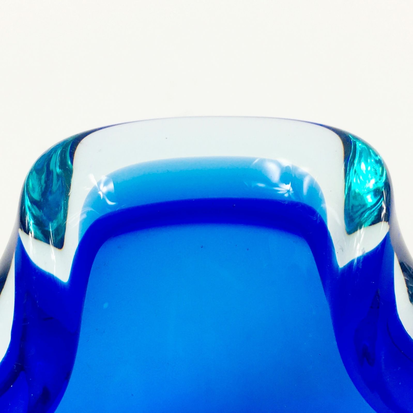 Sommerso Murano Glass Ashtray, Italy, 1960s photo vintage