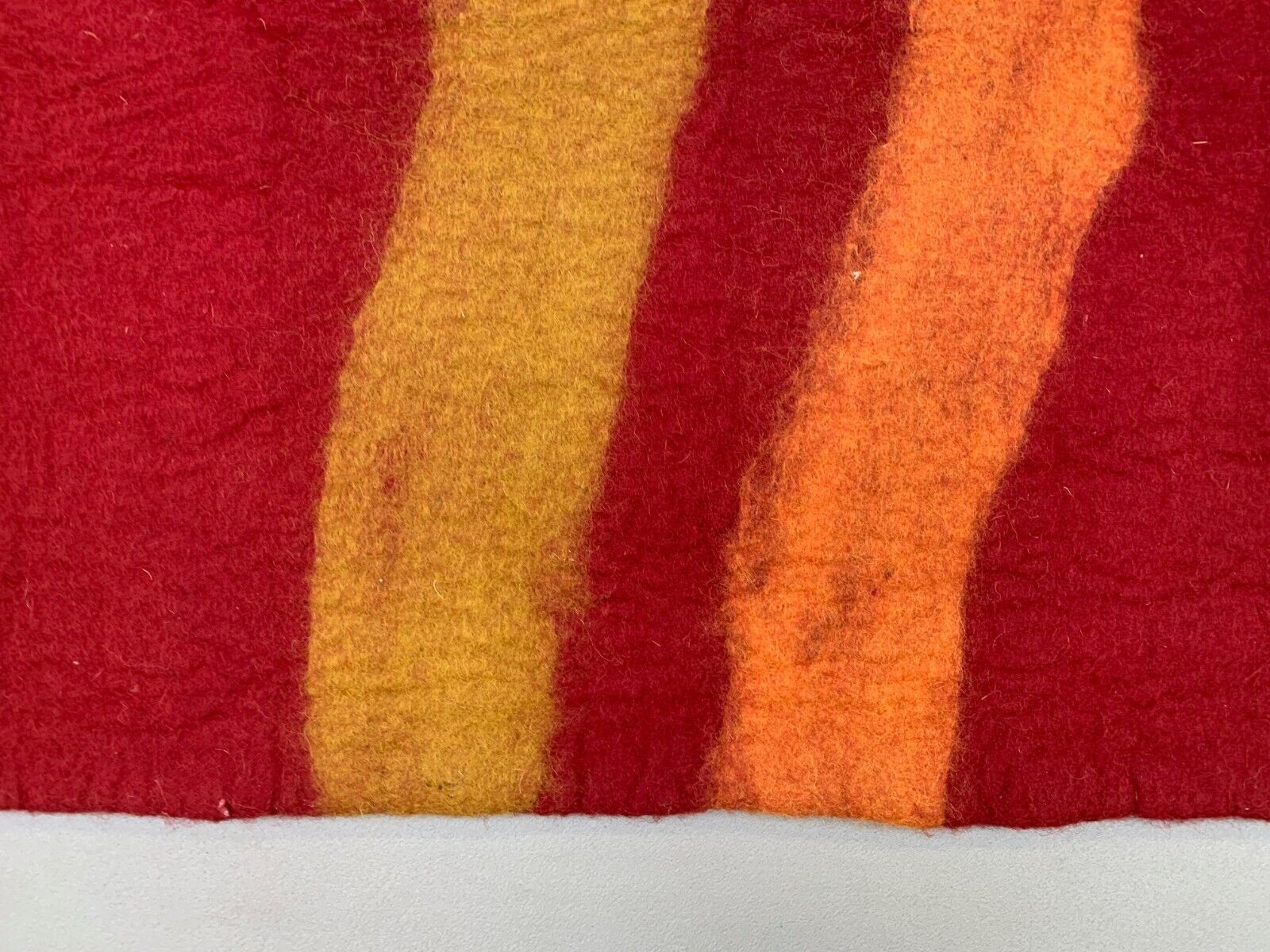 Vintage Turkish Felt Kilim Rug, 140x137 Cm Square Wall Decor, Hanging photo Textiles