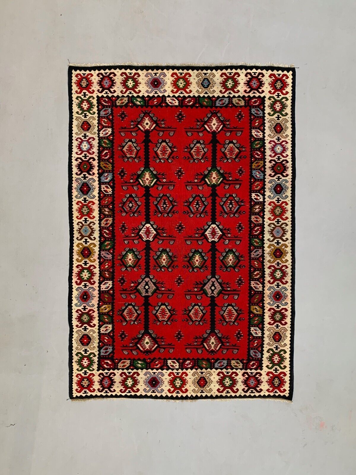 Vintage Kilim, Serbian Pirot Kelim Rug Shabby Wool 210x144 Cm Large