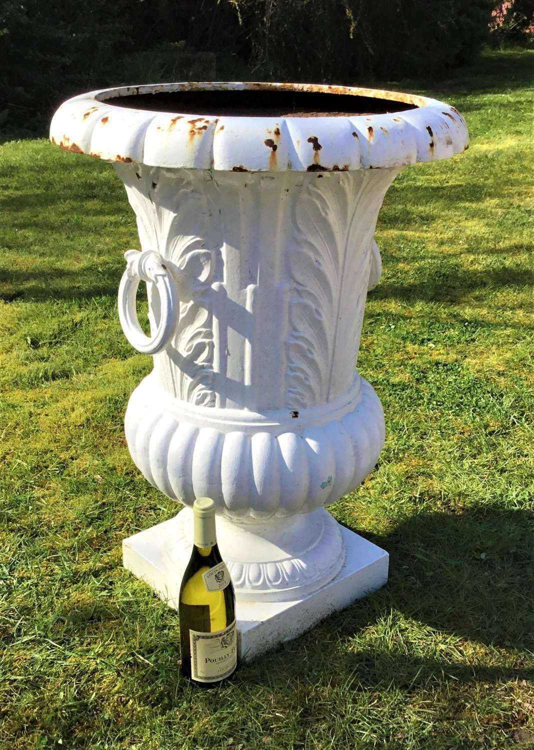 C19th Large Cast Iron Garden Urns photo furniture