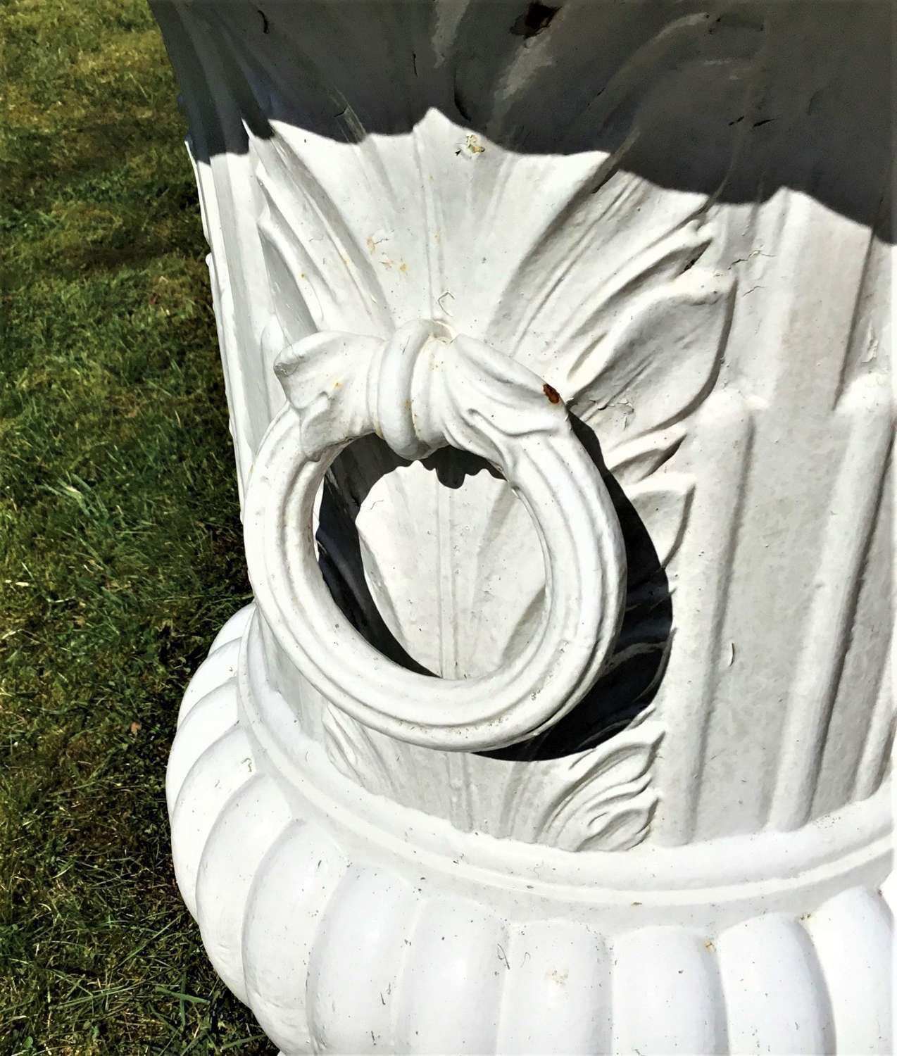 C19th Large Cast Iron Garden Urns photo buy