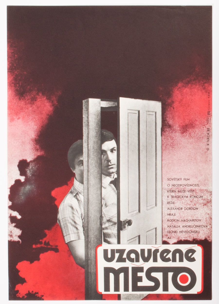 Original Film Poster, Closed City, Karel Vaca, 1983, Genuine Czech Vintage Print