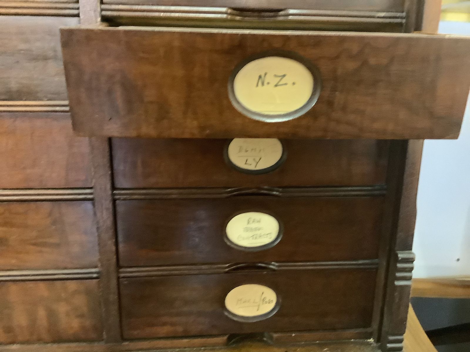 19th Century Amberg Mahogany Wooden Filing Cabinet photo Furniture