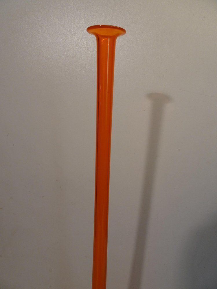 Huge Orange Art Glass Luciano Viscosi Candlestick photo furniture