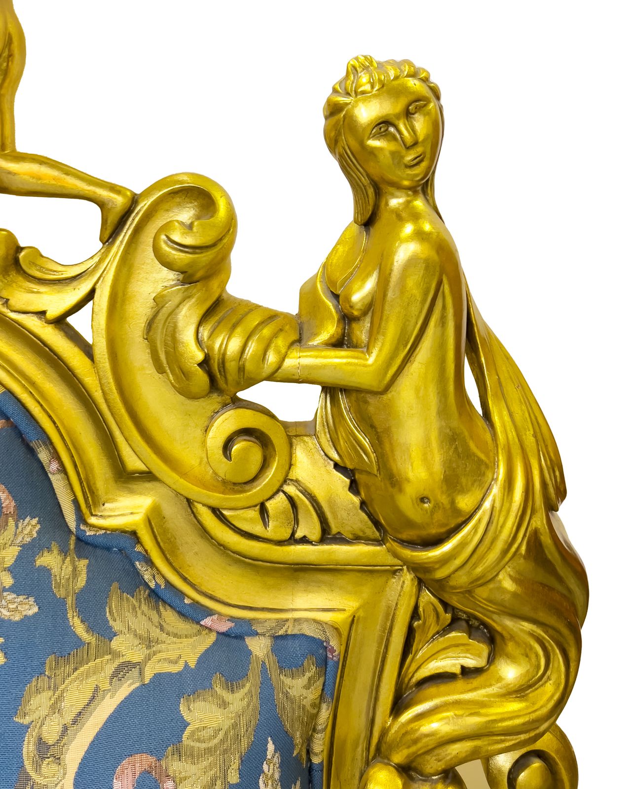 Piece Unique Large Carved Gilt Wood Arm Chair photo furniture