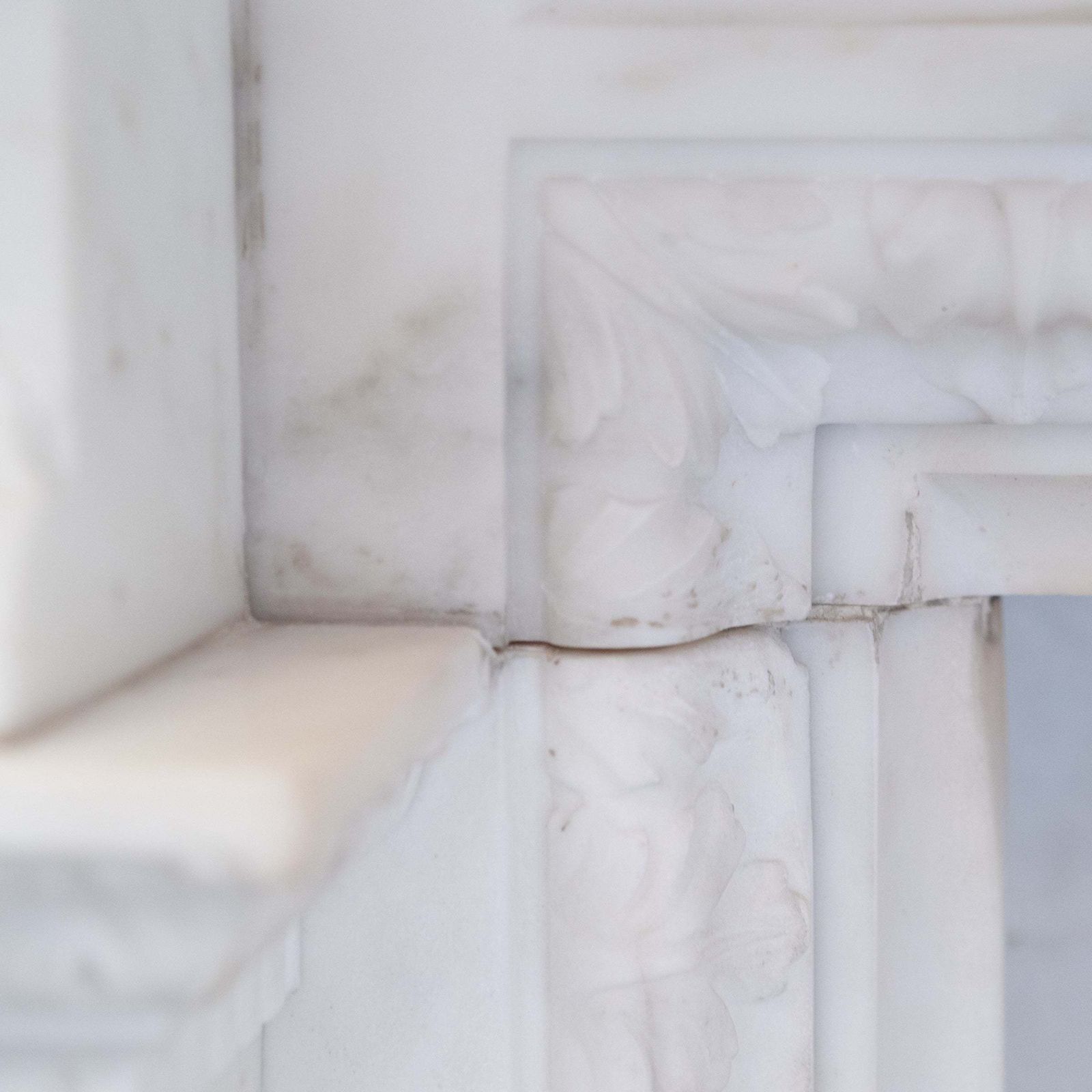 Monumental Antique Statuary Marble Carved Chimneypiece photo buy