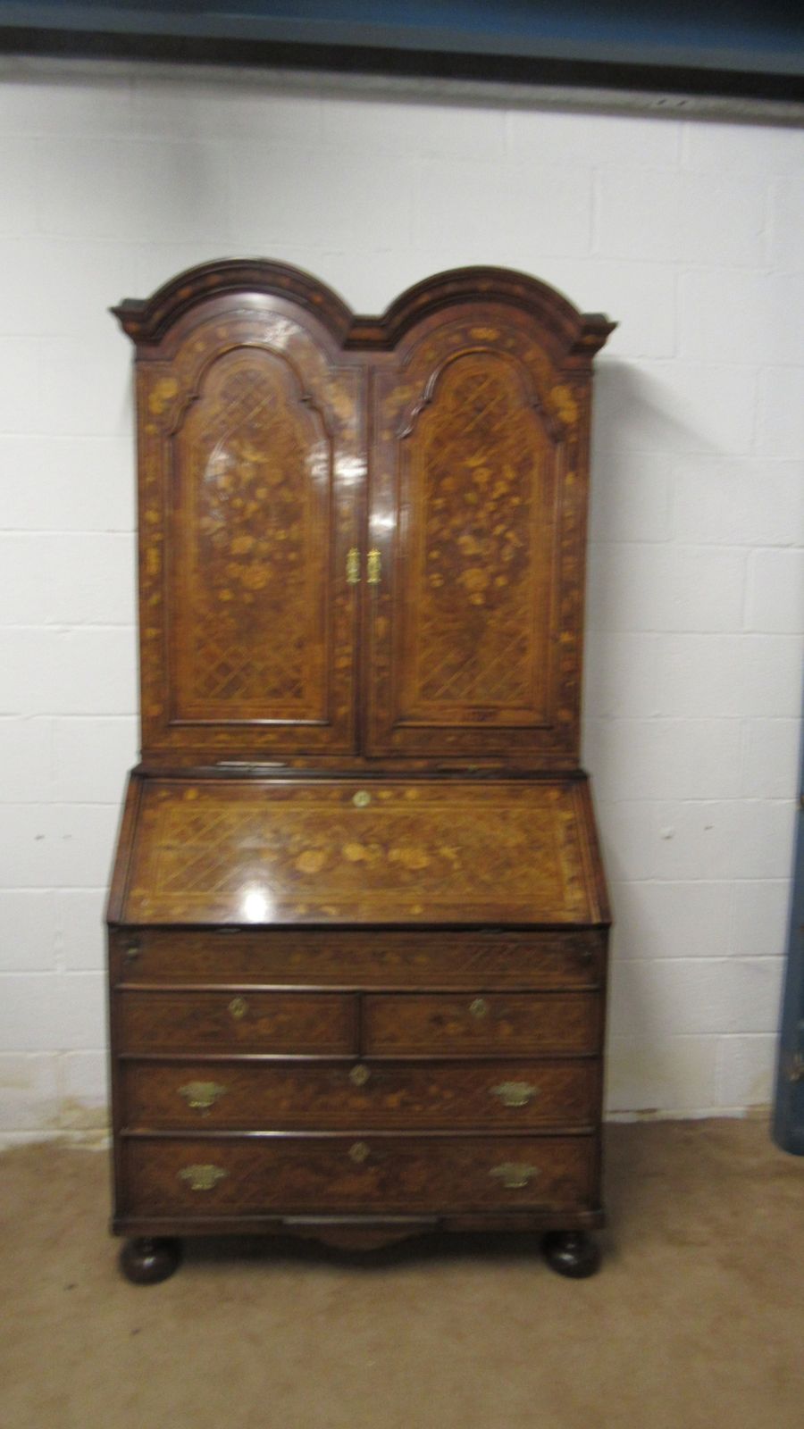 18thc Marquetry Buro Bookcase, 18th Century And Earlier photo furniture