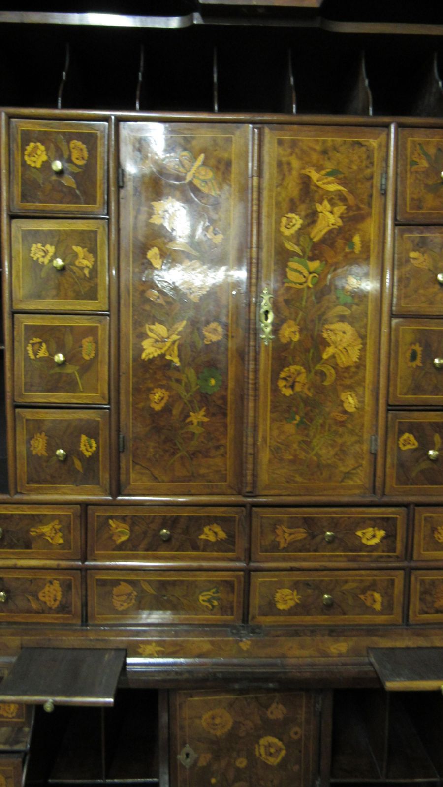 18thc Marquetry Buro Bookcase, 18th Century And Earlier photo Furniture