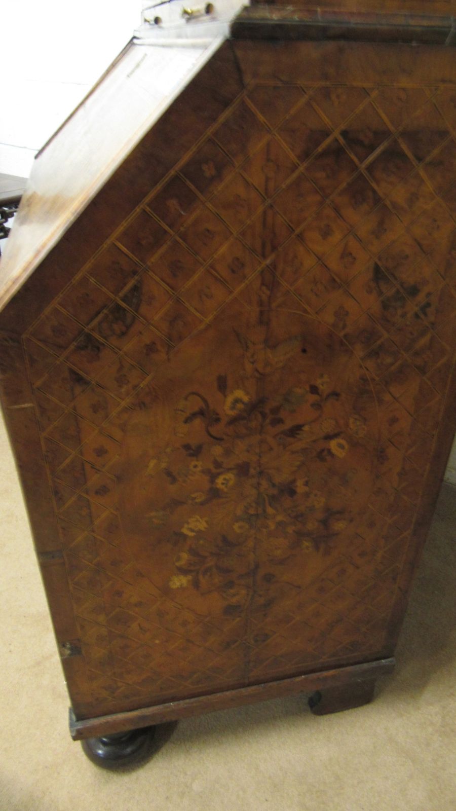 photo furniture 18thc Marquetry Buro Bookcase, 18th Century And Earlier