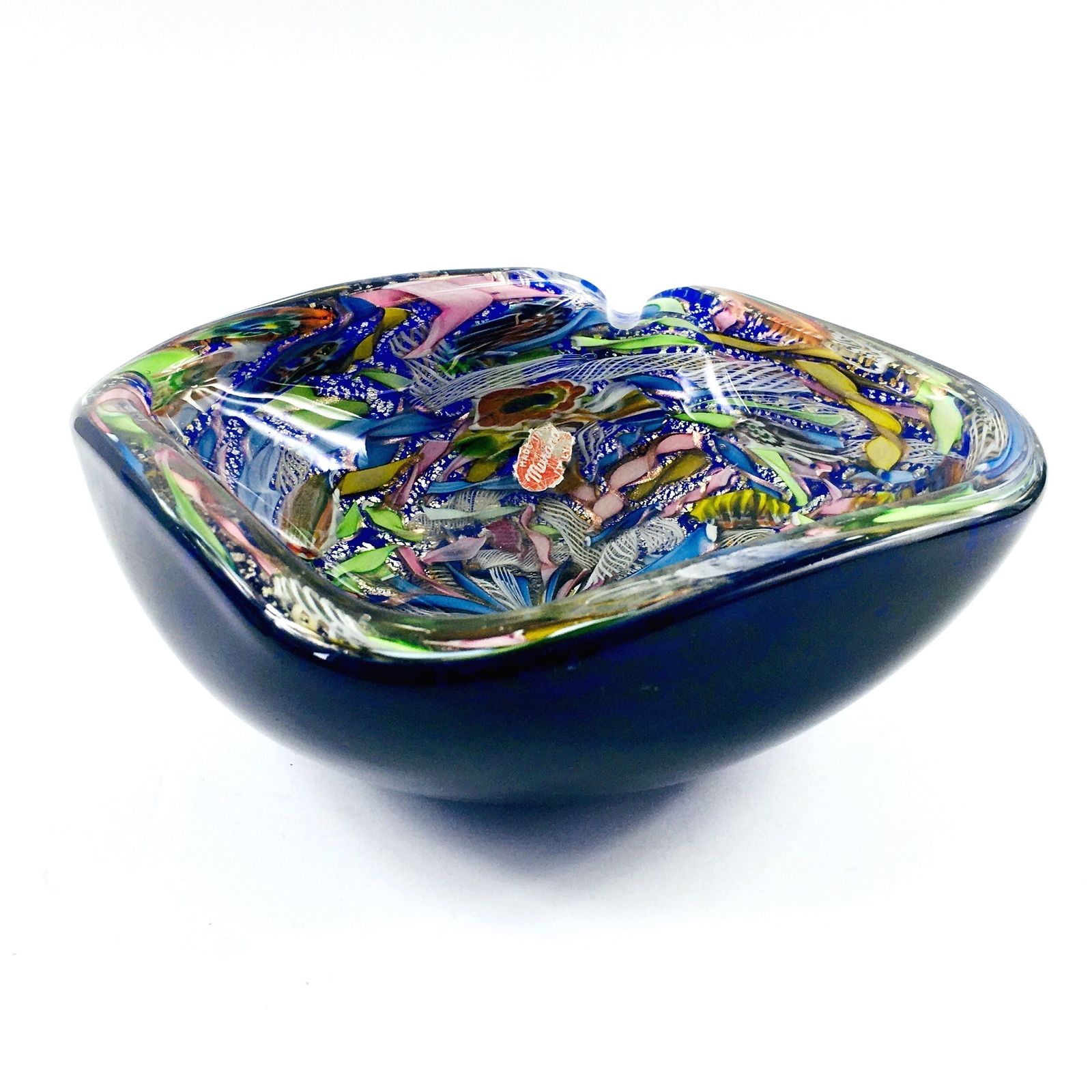 Large Murano Tutti Frutti Art Glass Bowl / Vide Poche By Dino Martens For Aureliano Toso, Italy, 1960s