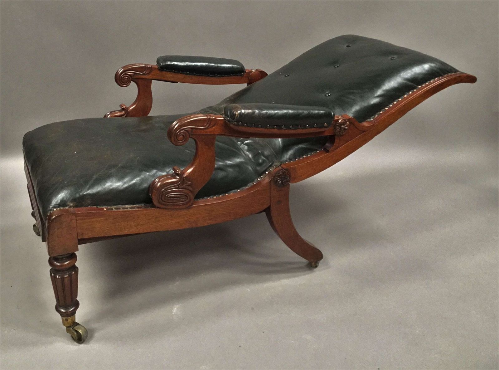 A Significant Late Regency Mahogany And Leather Daws Library Chair photo buy