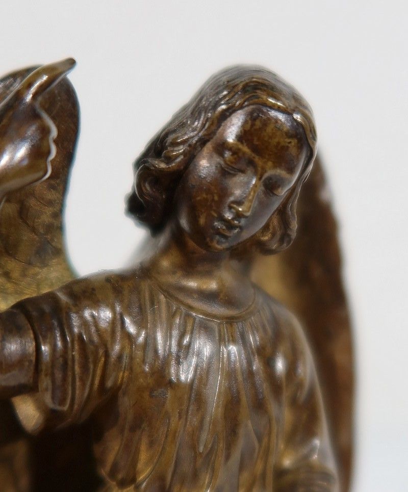 Patinated Bronze, “Child Led By An Angel” – 1900 photo 710.7