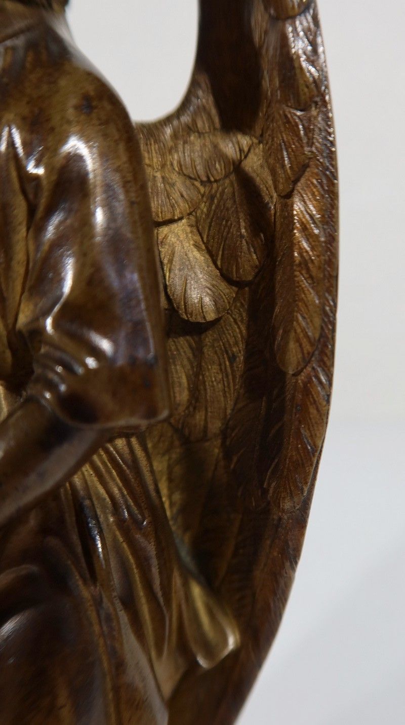 photo for sale Patinated Bronze, “Child Led By An Angel” – 1900