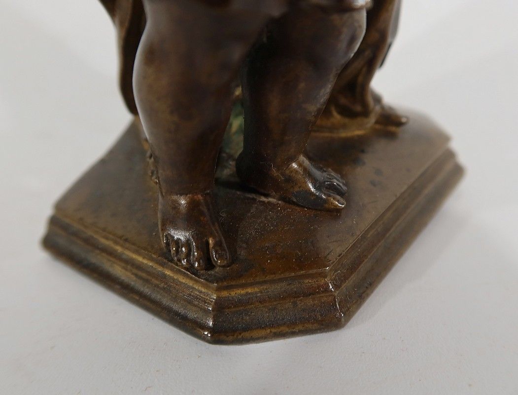 photo buy Patinated Bronze, “Child Led By An Angel” – 1900