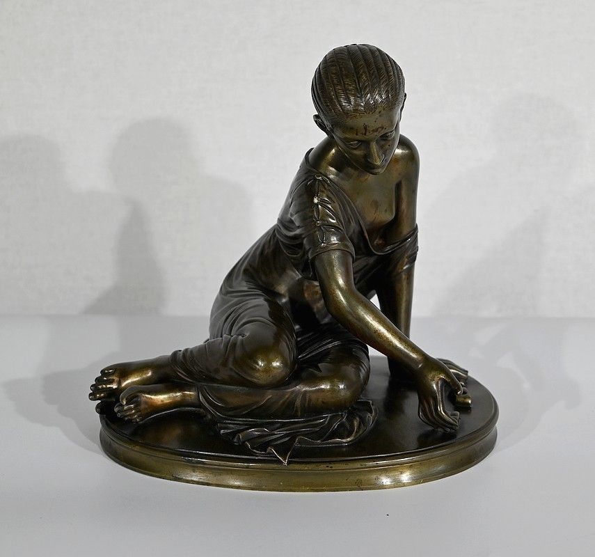 Bronze "The Osselets Player" After Antique Statue   19th Century