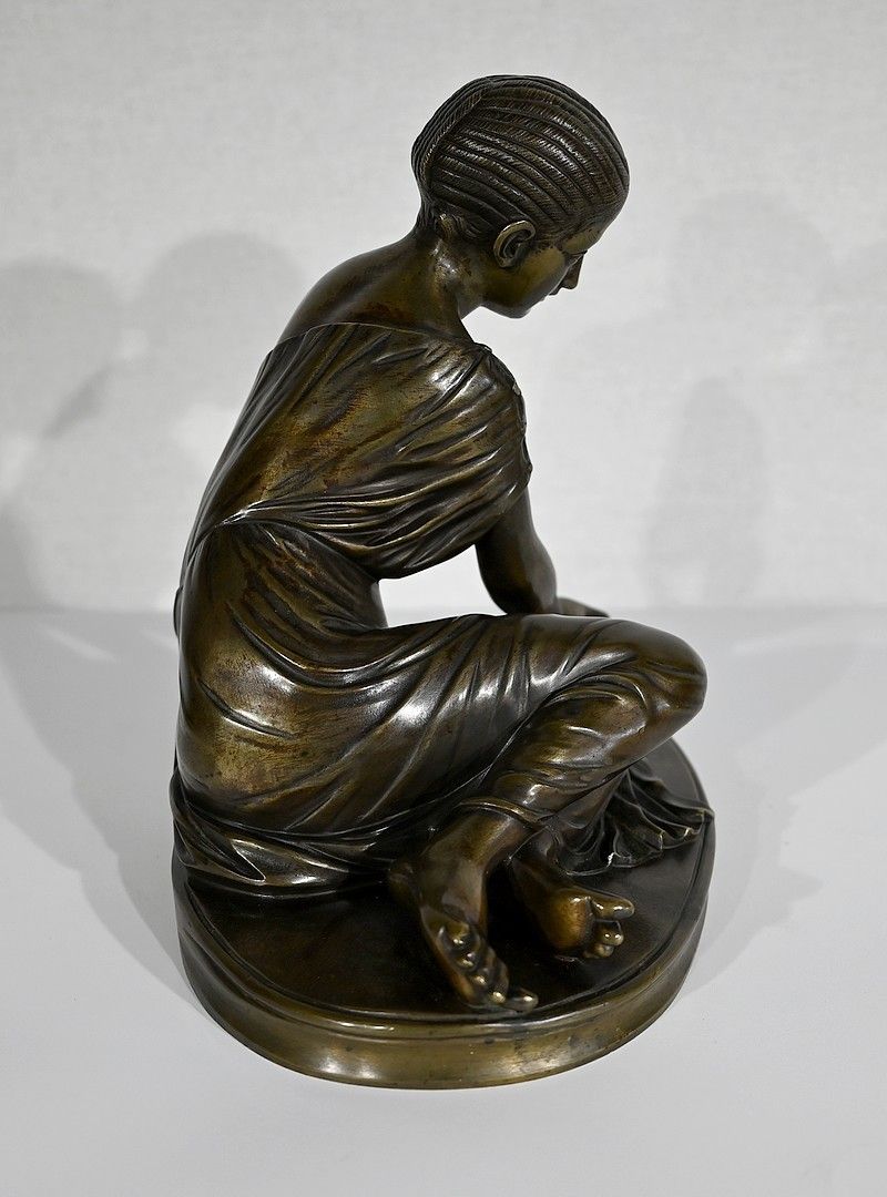 Bronze "The Osselets Player" After Antique Statue   19th Century photo 1308.1