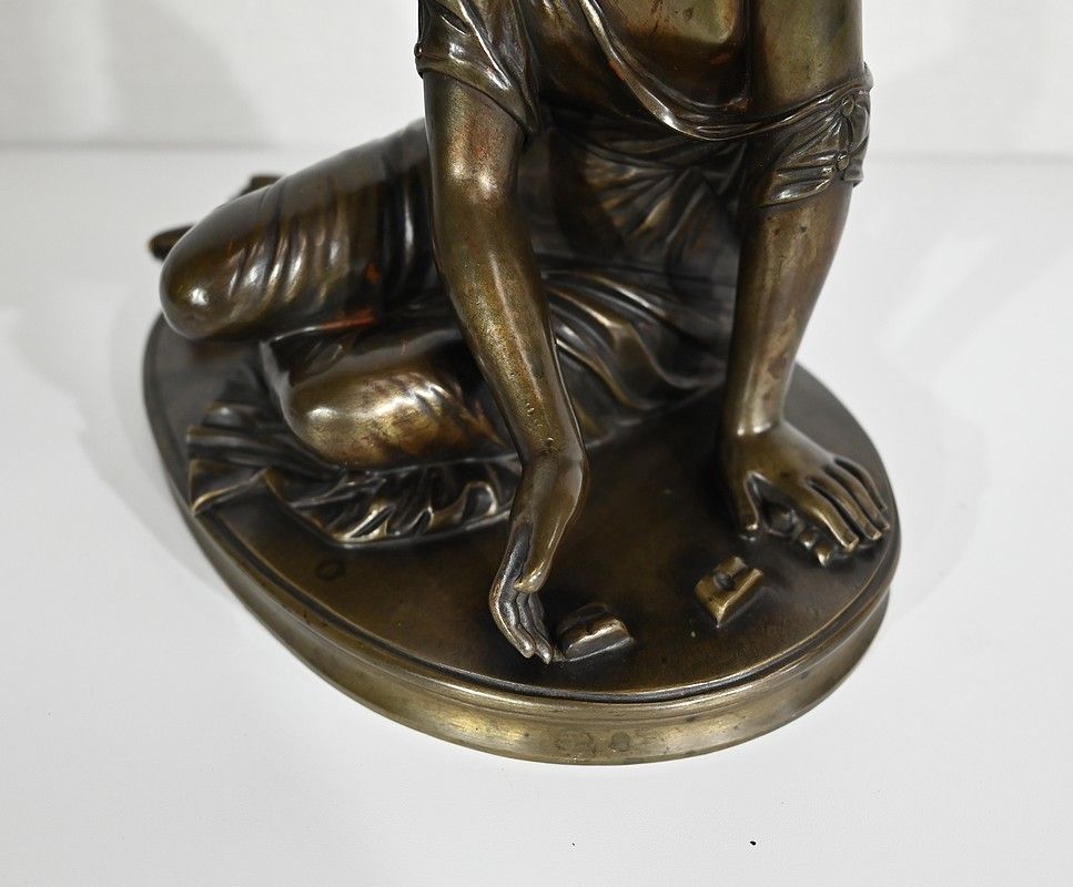 Home Decor Bronze "The Osselets Player" After Antique Statue   19th Century photo