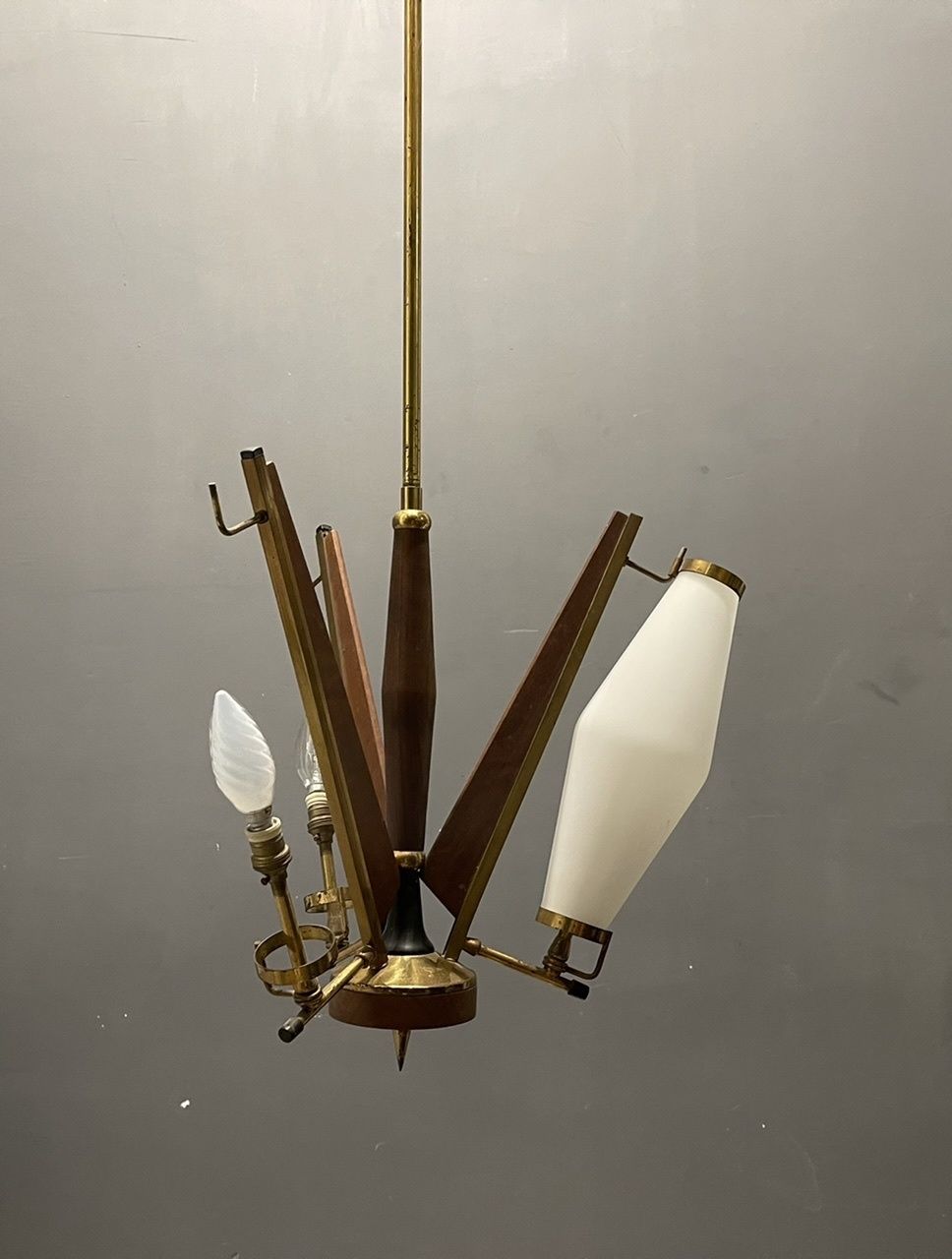 Italian Stilnovo Light Pendant 1950’s photo buy