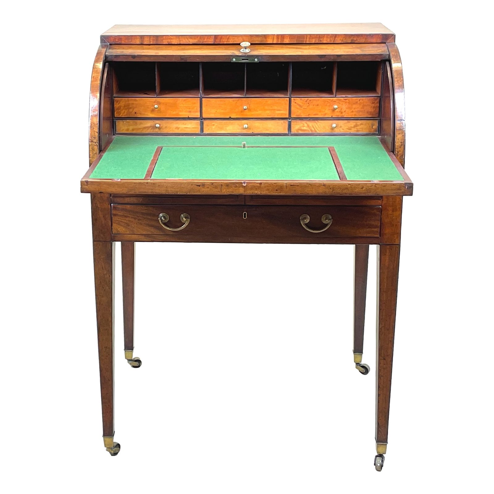 photo furniture 18th Century Georgian Mahogany Cylinder Desk (England, Circa 1780)