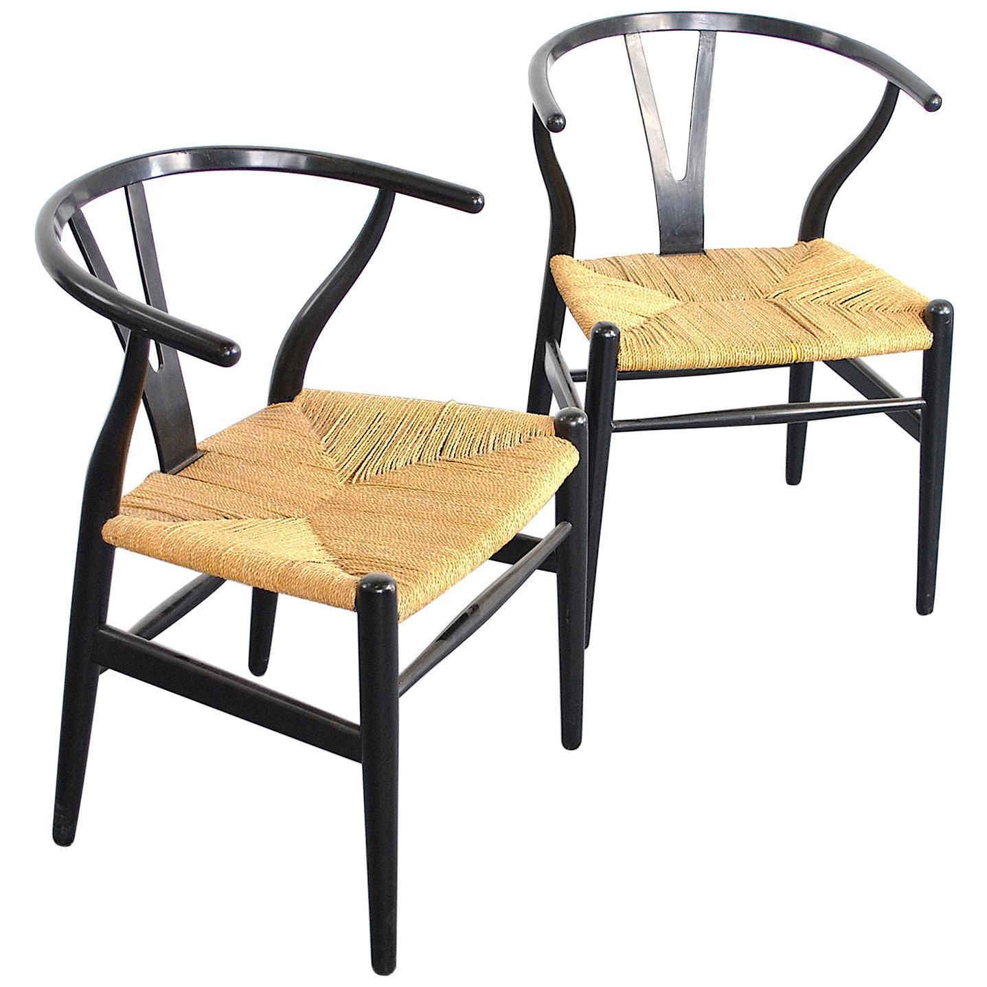 Pair Of Wishbone Chairs By Hans Wegner