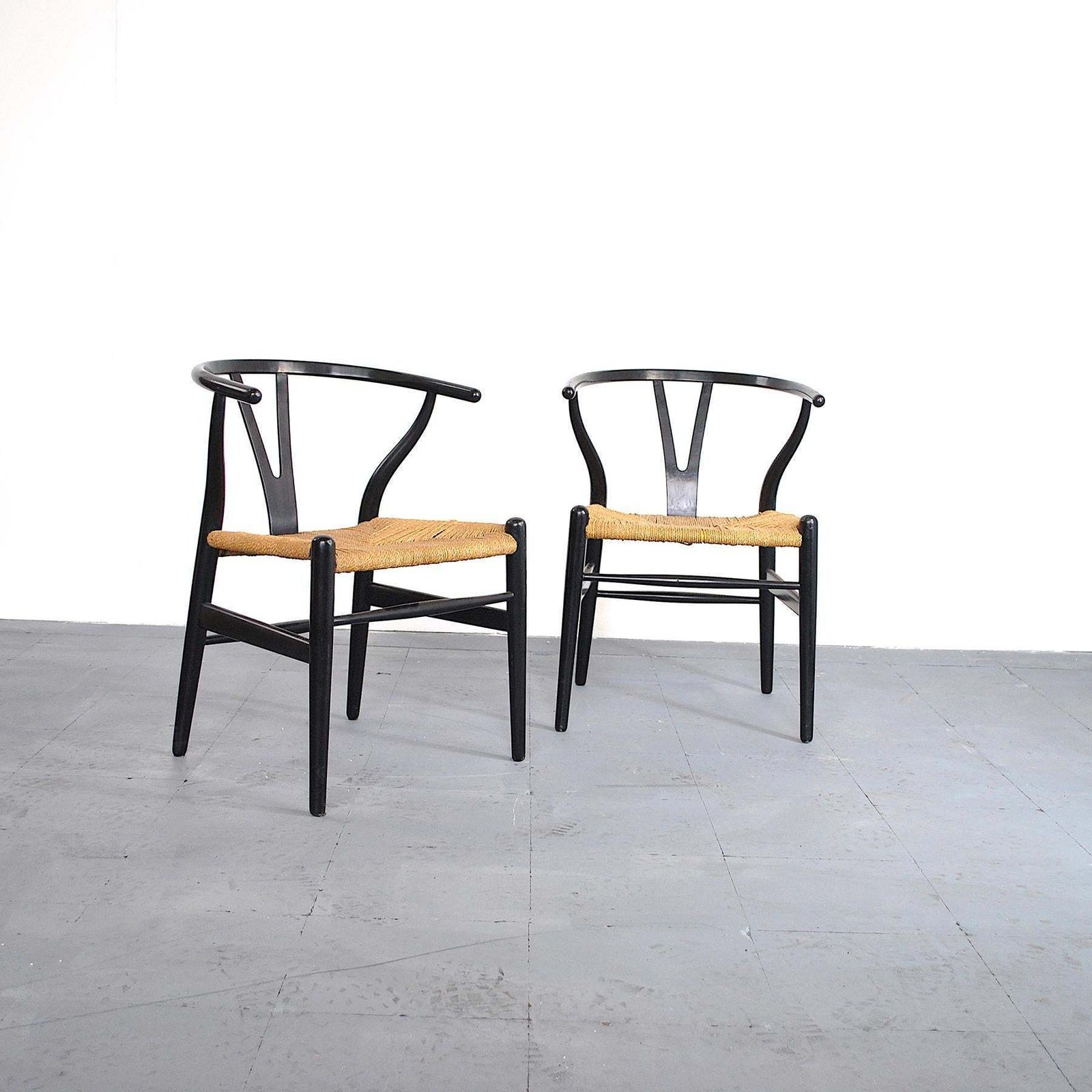 Pair Of Wishbone Chairs By Hans Wegner photo furniture