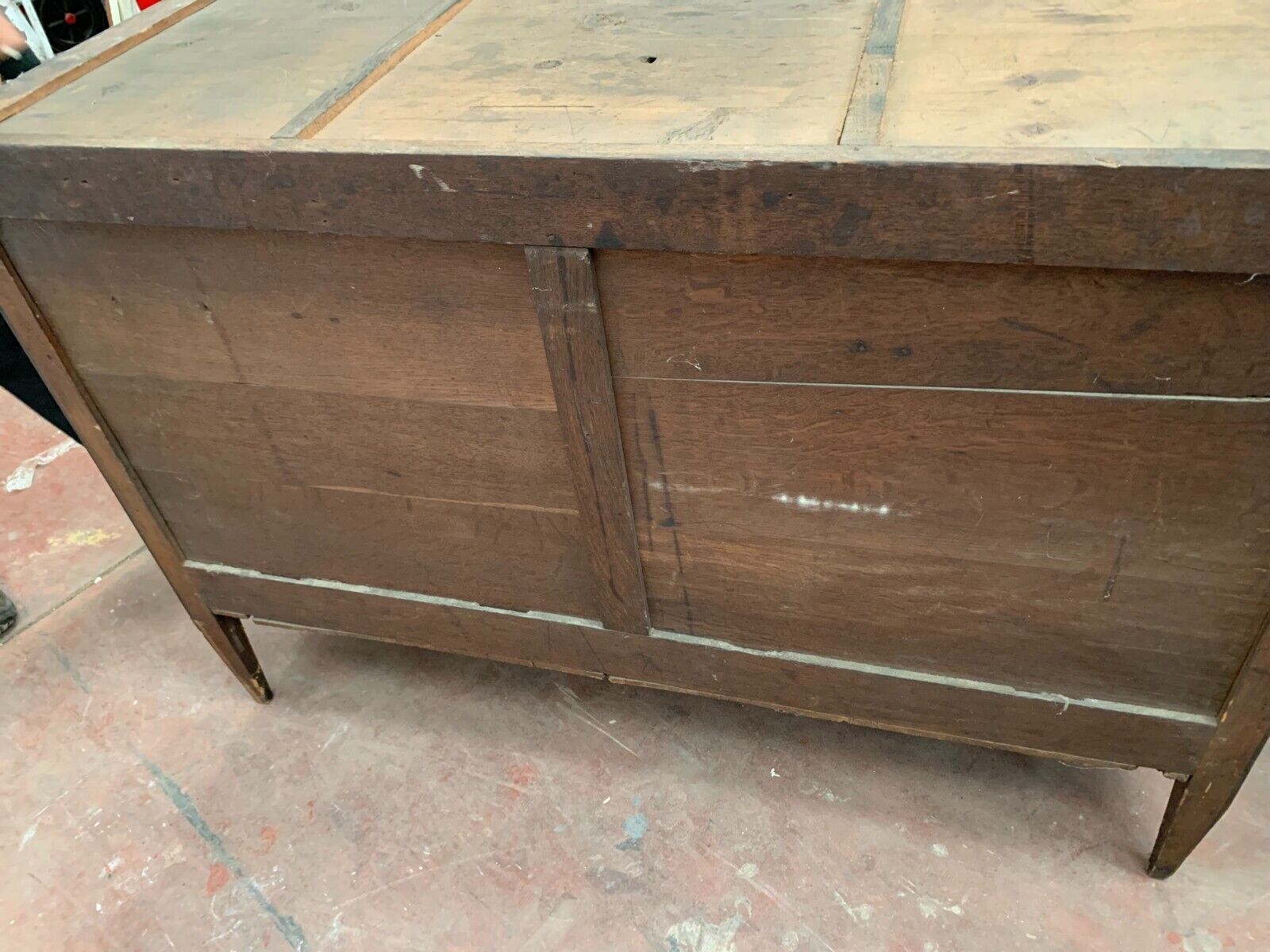 photo for sale Mahogany Lois XVI Style Chest Of Drawers Gray Veined Marble Top 19th Century