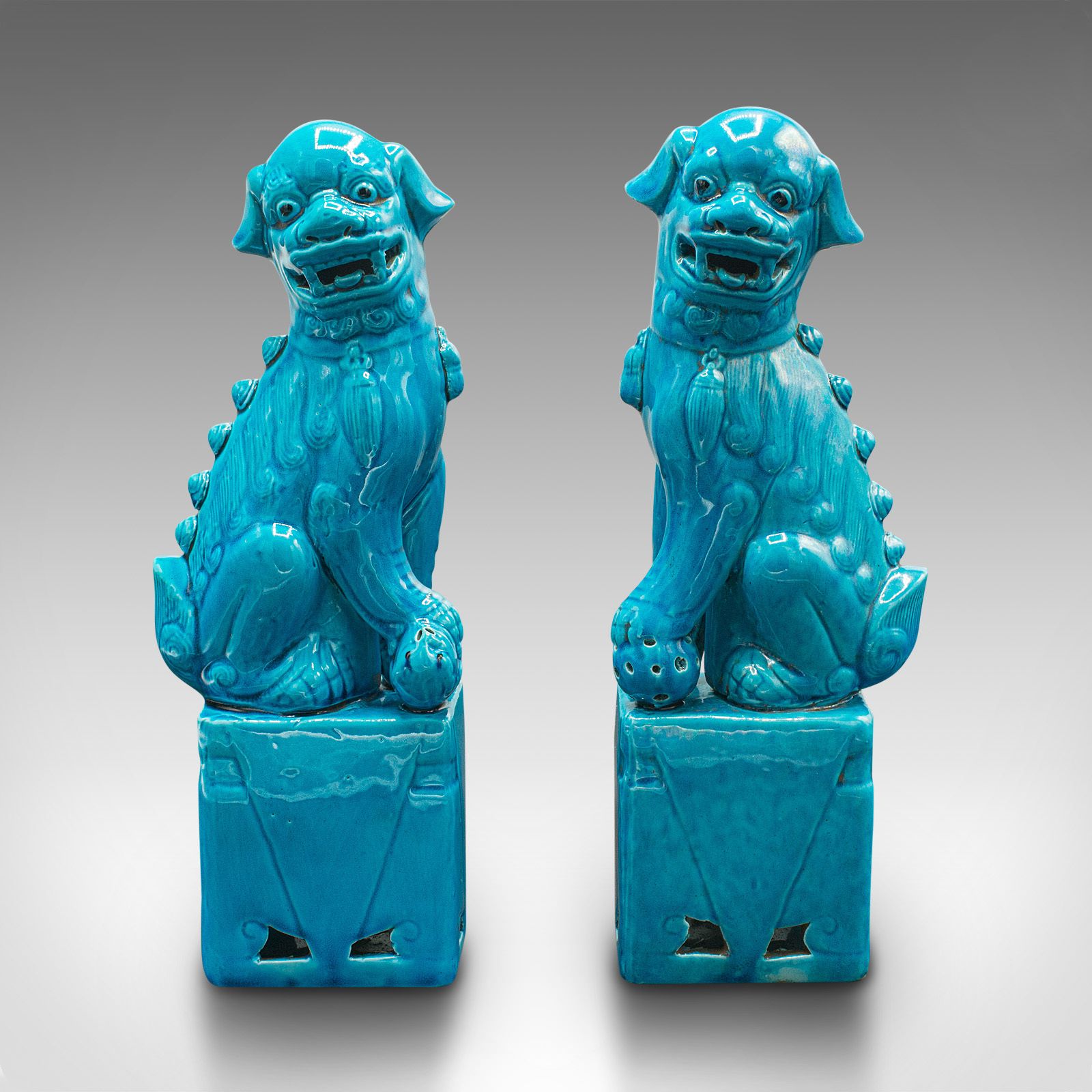 Pair Of Vintage Dog Statues, Dog Of Fo, Bookends, Circa 1940 photo furniture