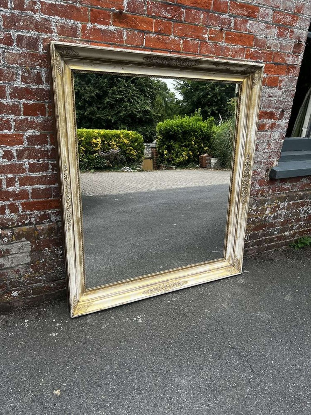A Stunning Large Early Antique French 19th C Louis Philippe Mirror.