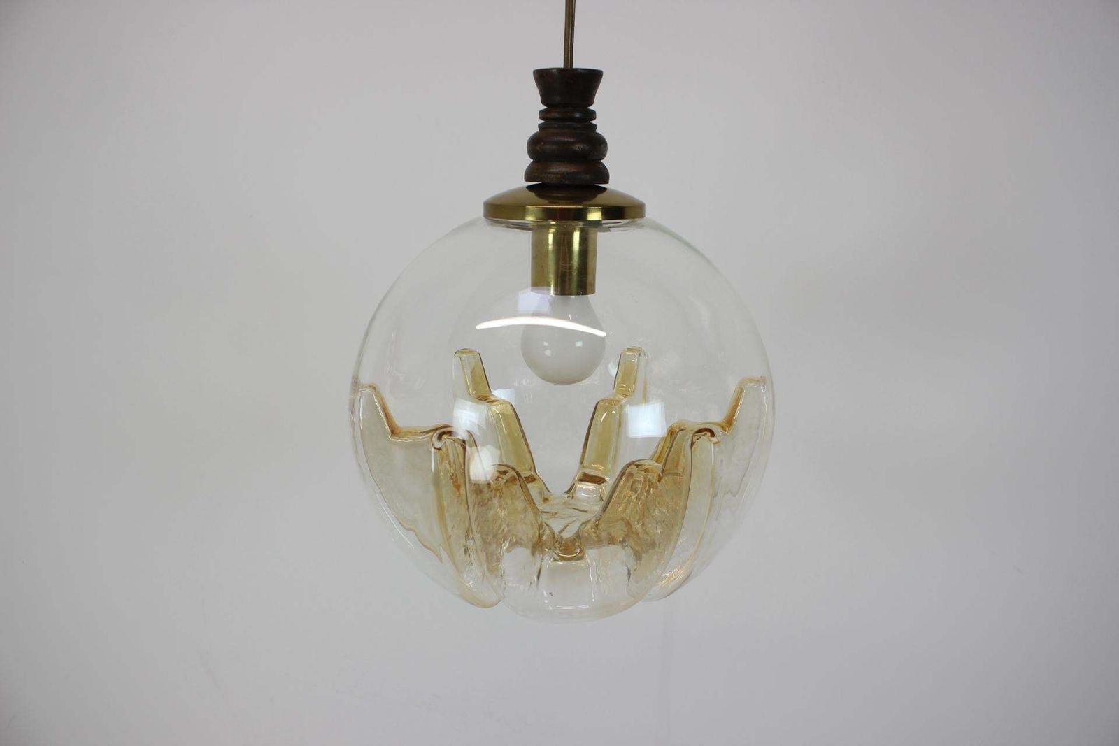 Mid Century Mazzega Murano Glass Pendant, Italy, 1970s. photo for sale