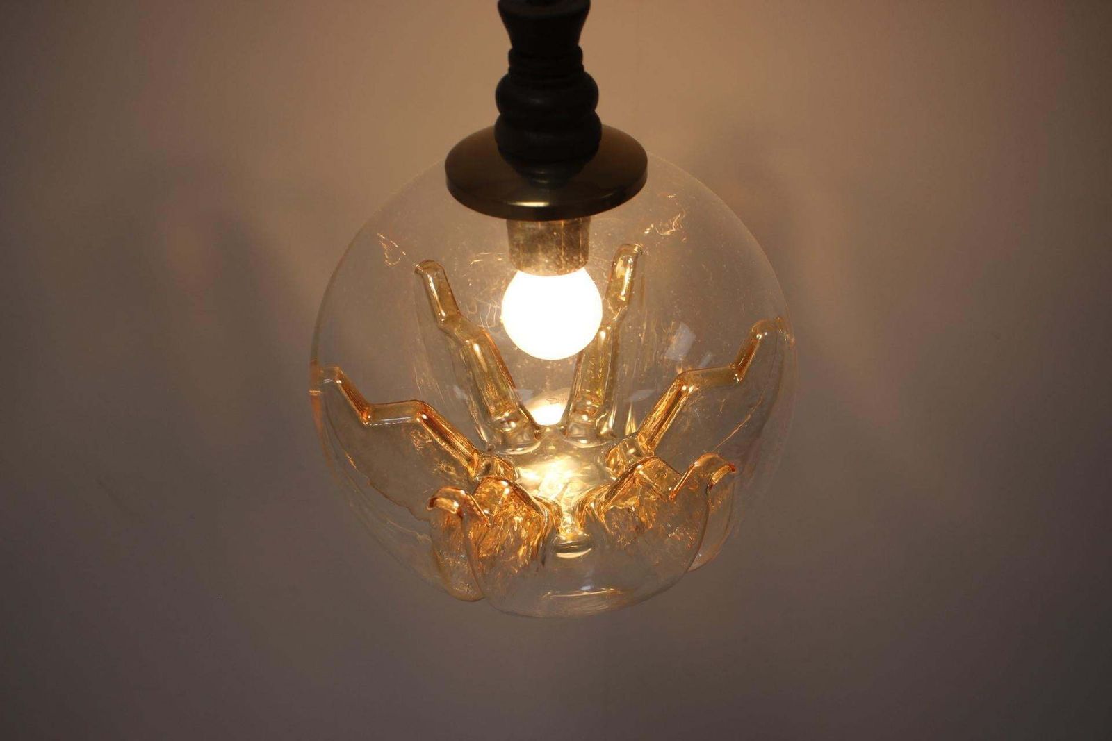 photo for sale Mid Century Mazzega Murano Glass Pendant, Italy, 1970s.