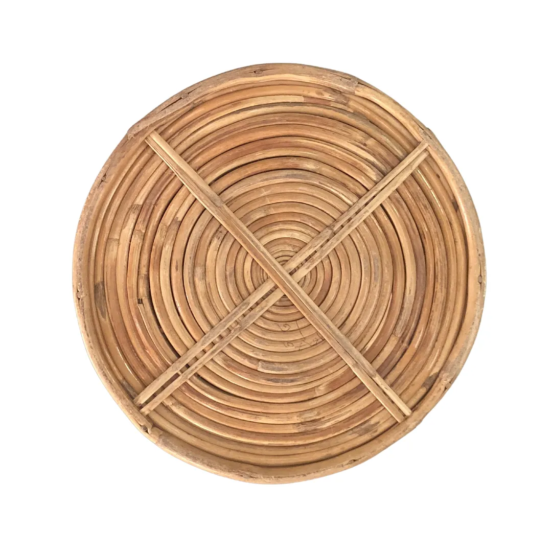 Pencil Or Split Reed Rattan Umbrella Stand Or Basket, Italy 1970s In The Style Of Gabriella Crespi photo for sale