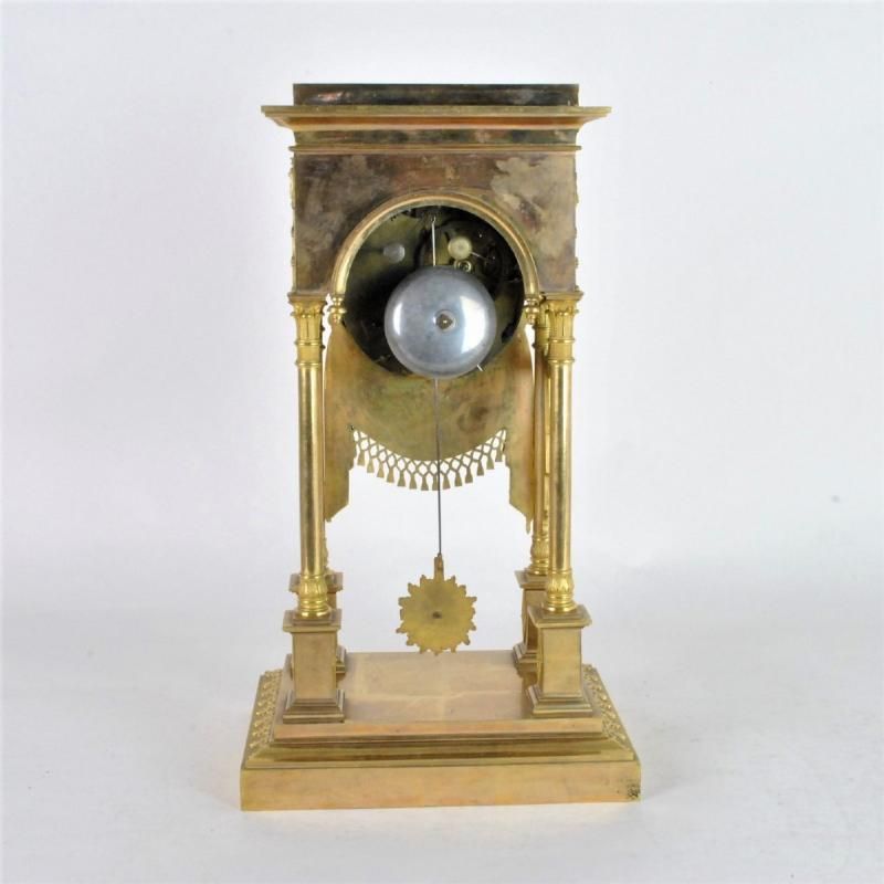 Gilt Bronze Portico Clock, Empire Period, Xi Xth Century photo Home Decor