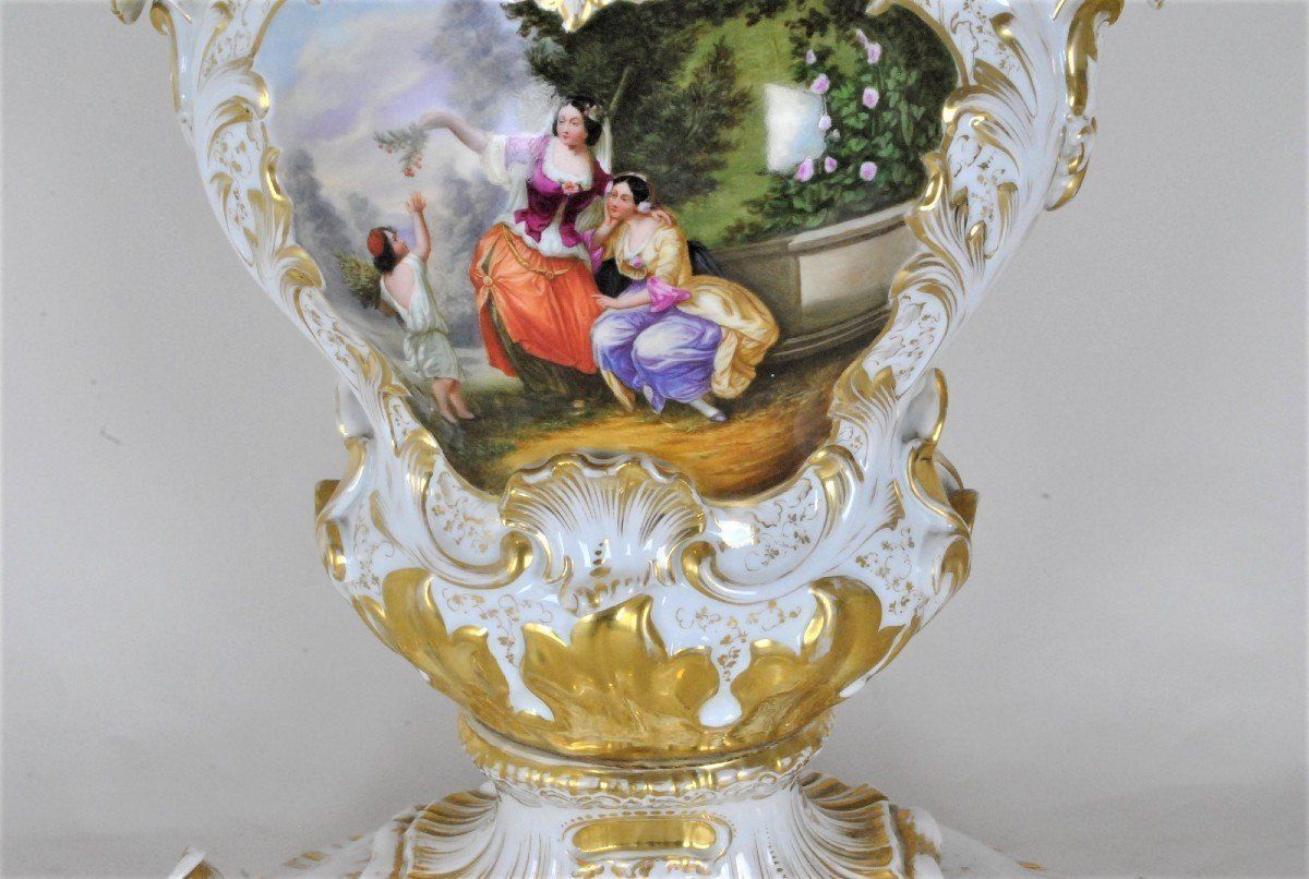 Large Porcelain Bridal Vase, Mid Xixth Century photo 715.0