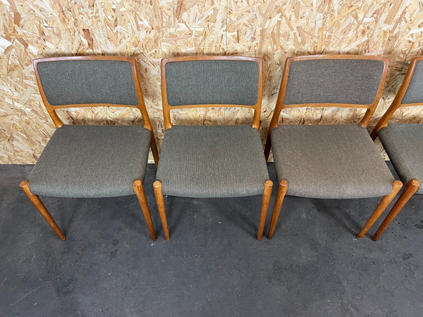 6x 60s 70s Chairs Teak Dining Chair Niels O. Möller For Jl Møllers 60s photo for sale
